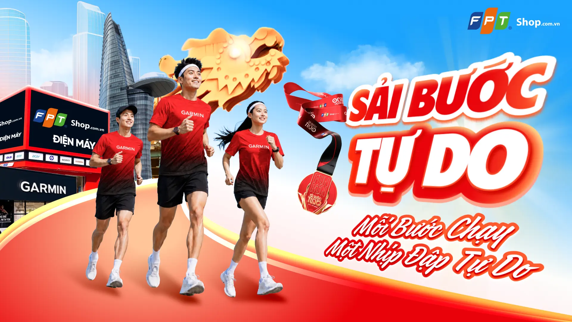 Giải chạy SẢI BƯỚC TỰ DO: Chạy ngay rinh quà tặng chất từ Garmin by FPT Shop