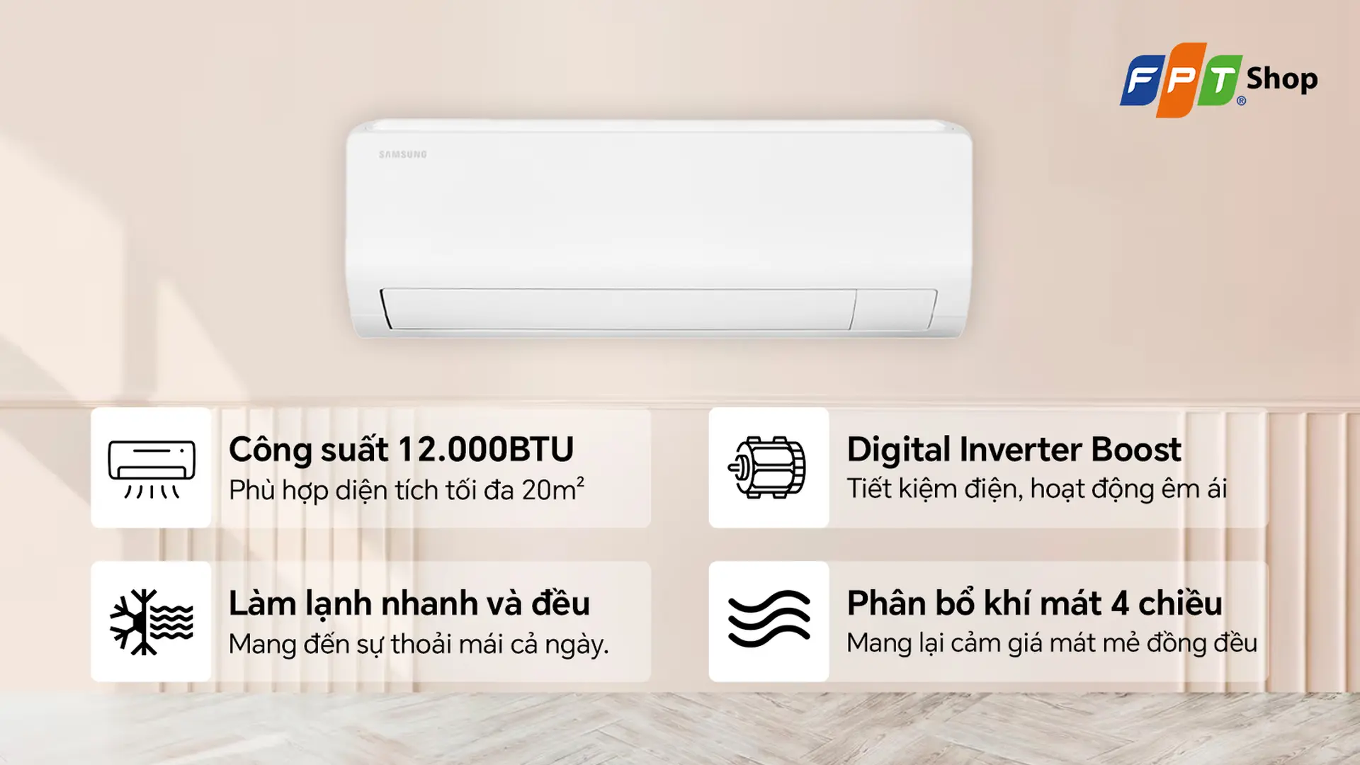 Máy lạnh Samsung Digital Inverter 1.5 HP AR13DYHZAWKNX