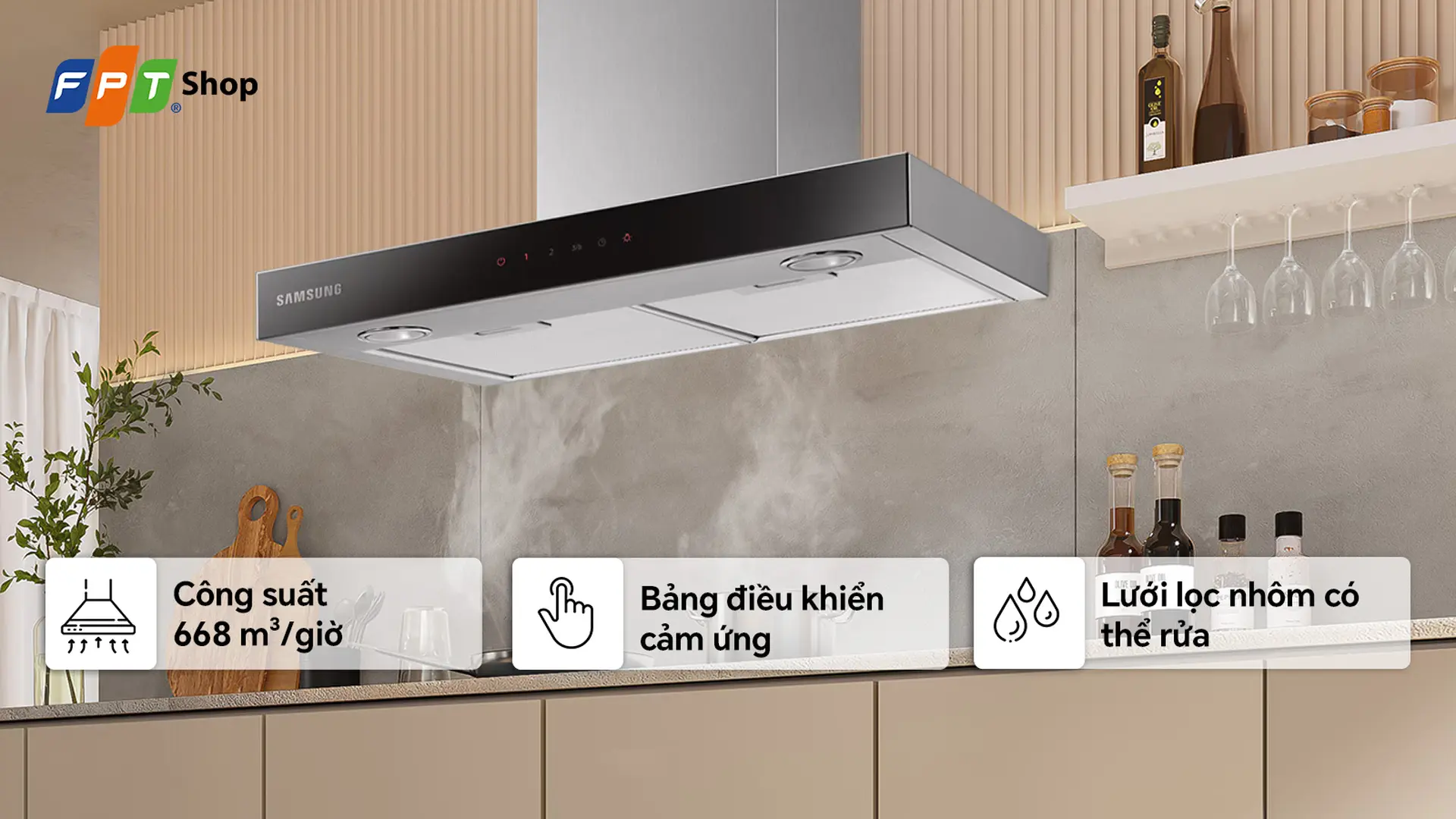 Máy hút mùi áp tường Samsung NK24C5070US/UR