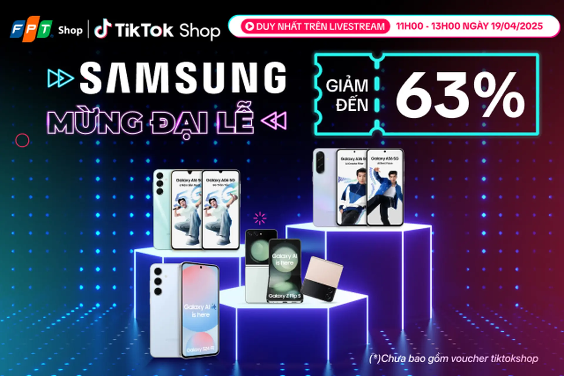 Mừng đại lễ, điện thoại Samsung giảm tới 63% tất cả các dòng Galaxy A, Galaxy S, Galaxy Z