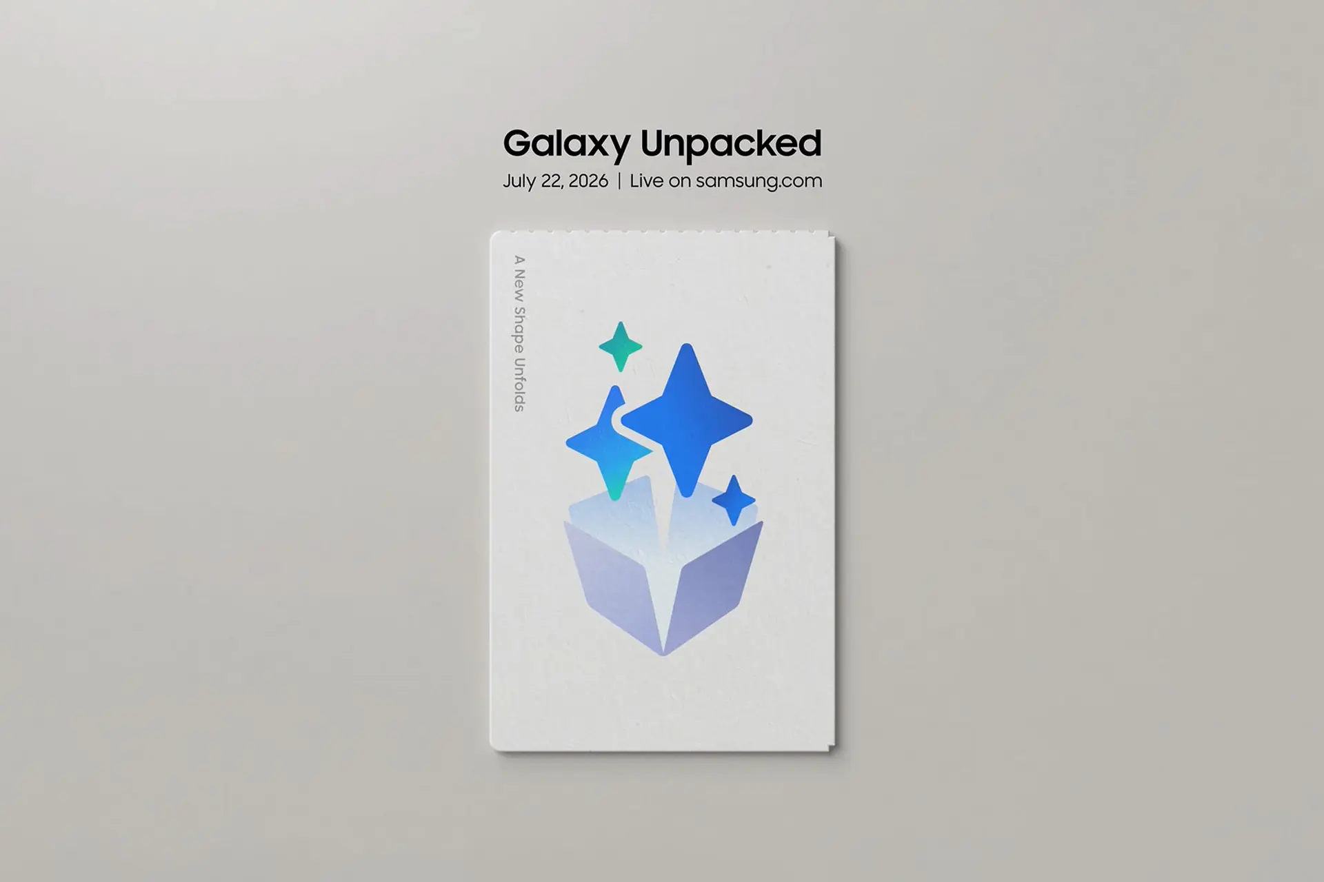 Samsung tung thư mời Unpacked, hé lộ kiểu dáng Galaxy Z Fold mới
