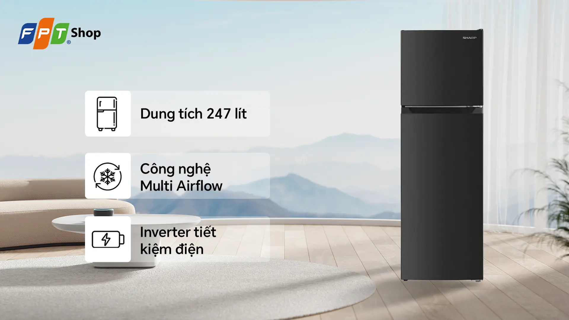 Sharp Inverter 247 lít SJ-X270V-DG