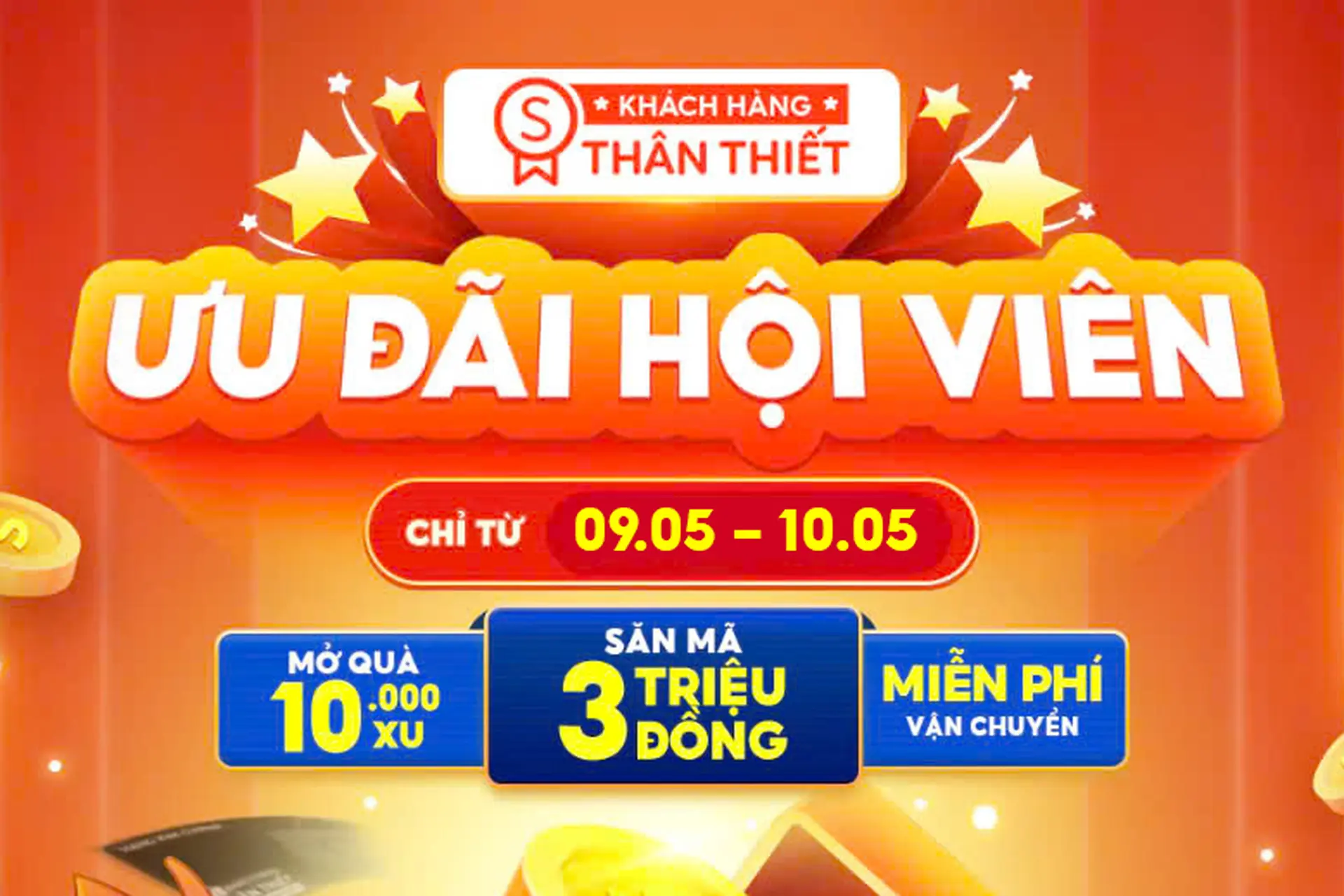Hội viên Shopee đừng bỏ lỡ cơ hội rinh voucher cực khủng vào ngày 10/5