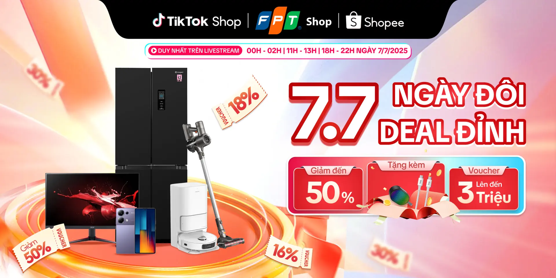 Deal ngày đôi 7.7, Quà trao tay, chốt đơn ngay