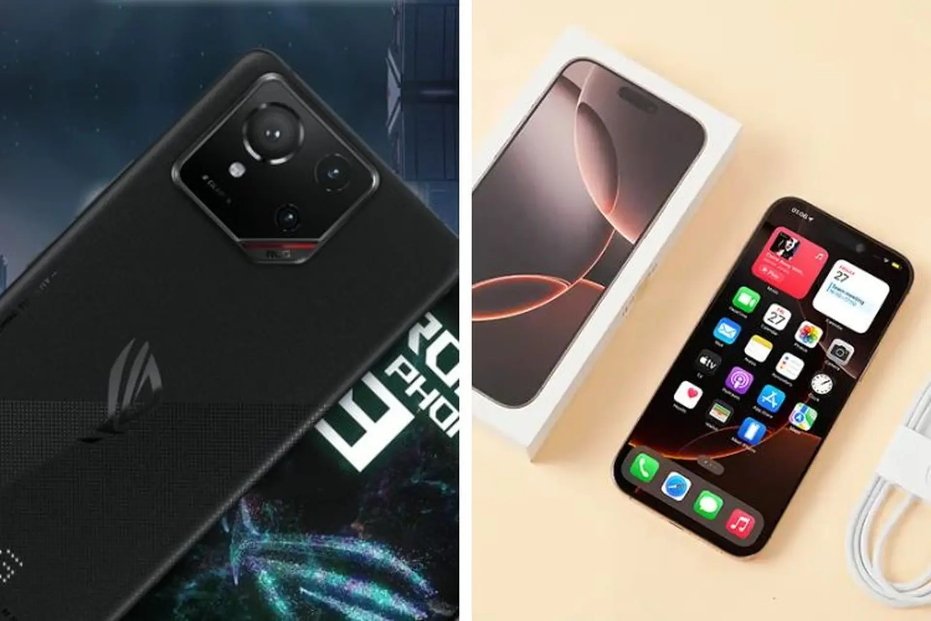 So sánh ASUS ROG Phone 9 Pro và iPhone 16 Pro Max chi tiết về thiết kế, hiệu năng