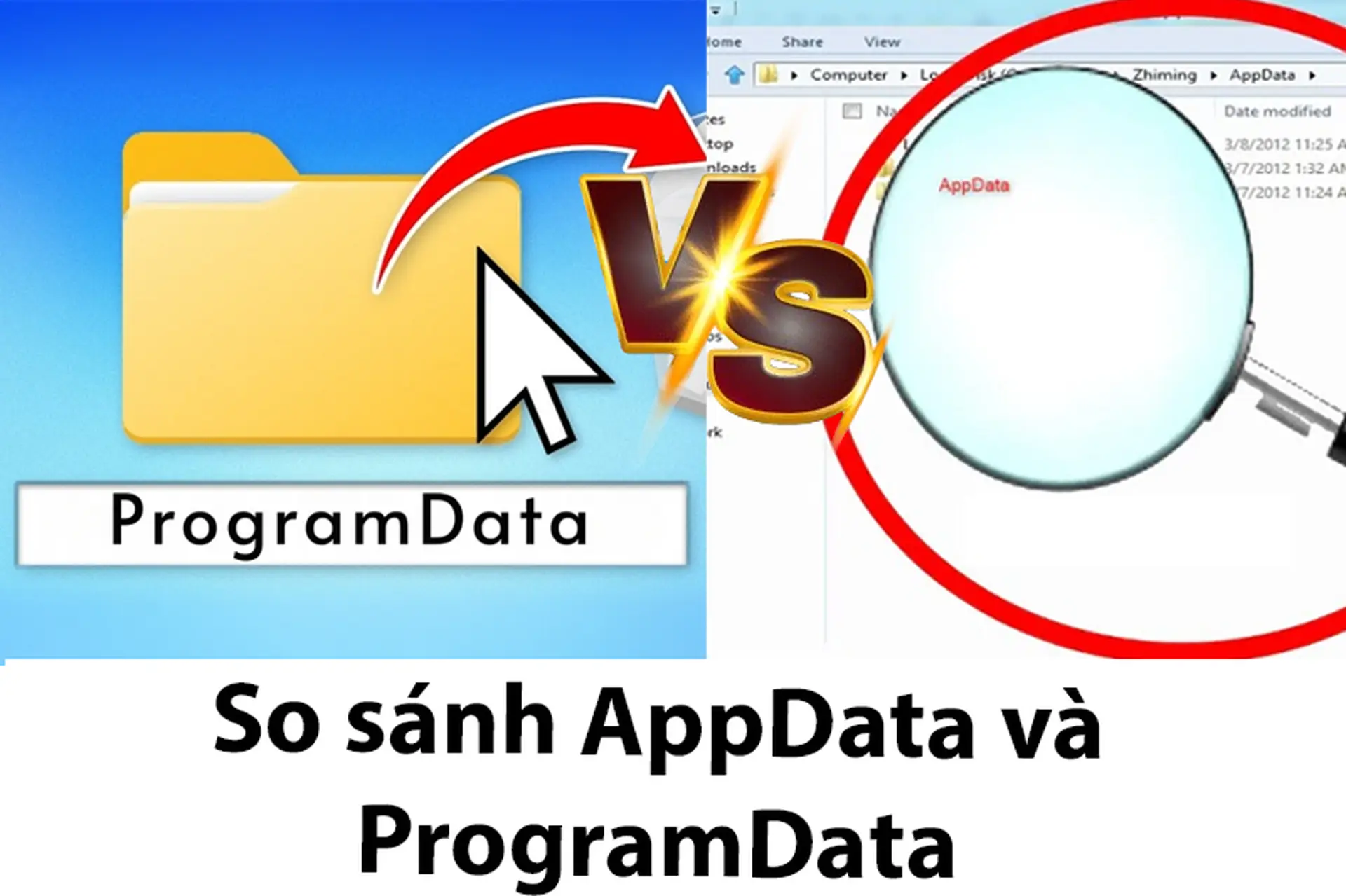 So sánh AppData và ProgramData: Hiểu đúng để quản lý dữ liệu Windows hiệu quả