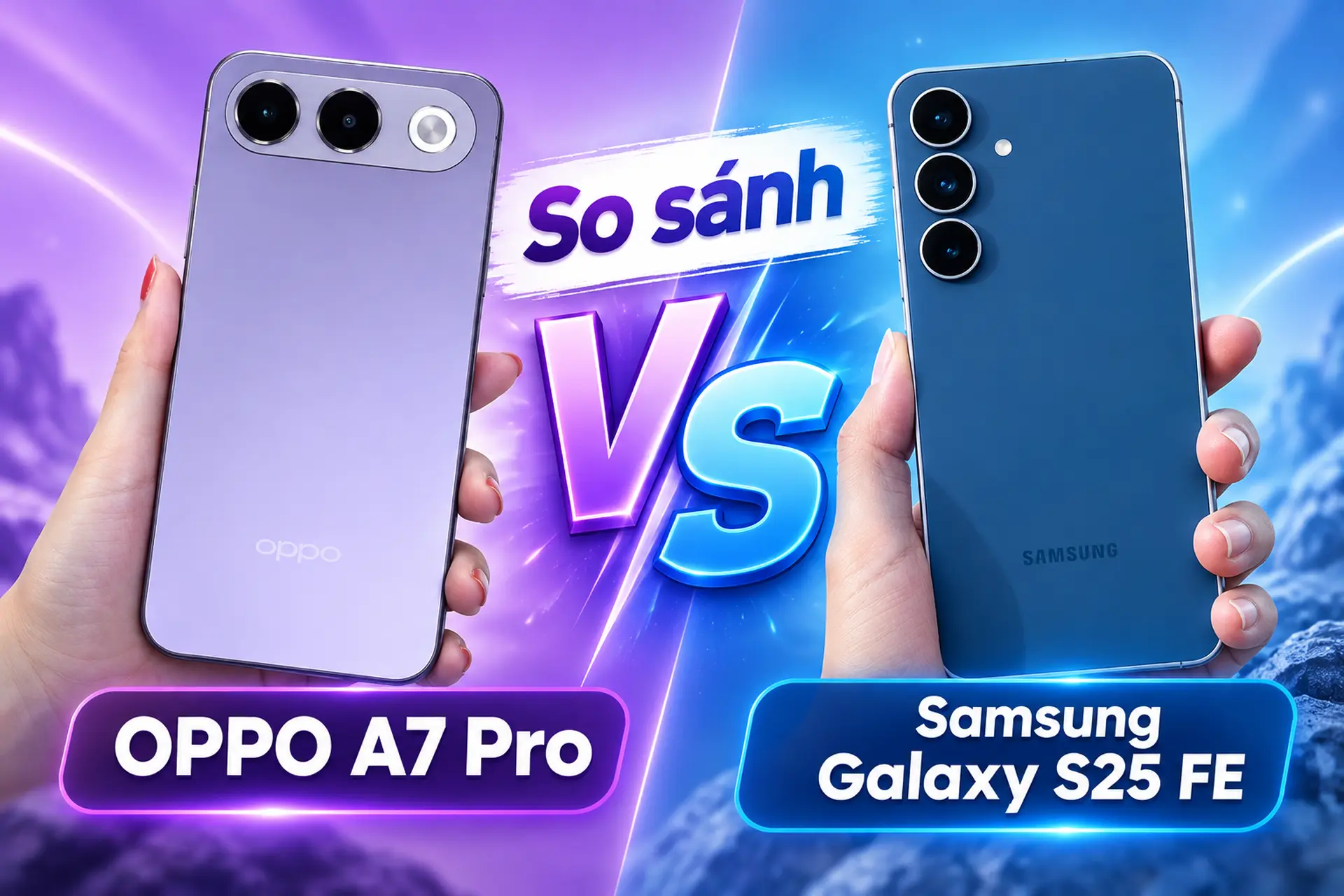 So sánh OPPO A7 Pro và Samsung Galaxy S25 FE: Đâu là smartphone đáng mua hơn trong năm 2026?