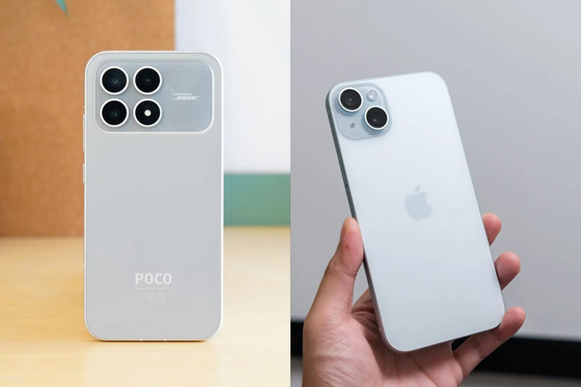 So sánh POCO F8 Pro và iPhone 15: Chênh lệch rõ ở màn hình, camera và sạc nhanh