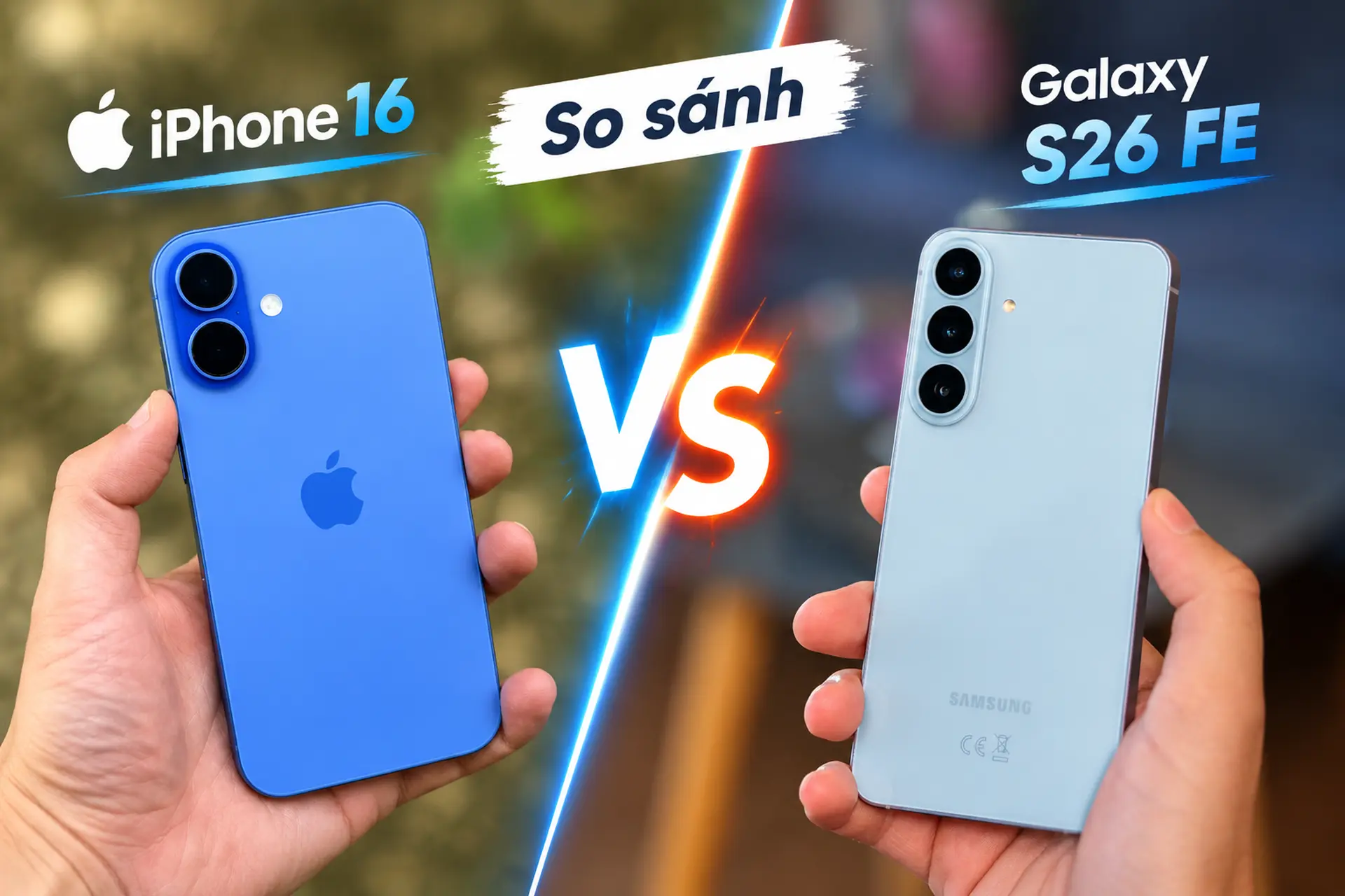 So sánh S26 FE và iPhone 16 chi tiết trên nhiều tiêu chí: Sản phẩm nào đáng chọn?