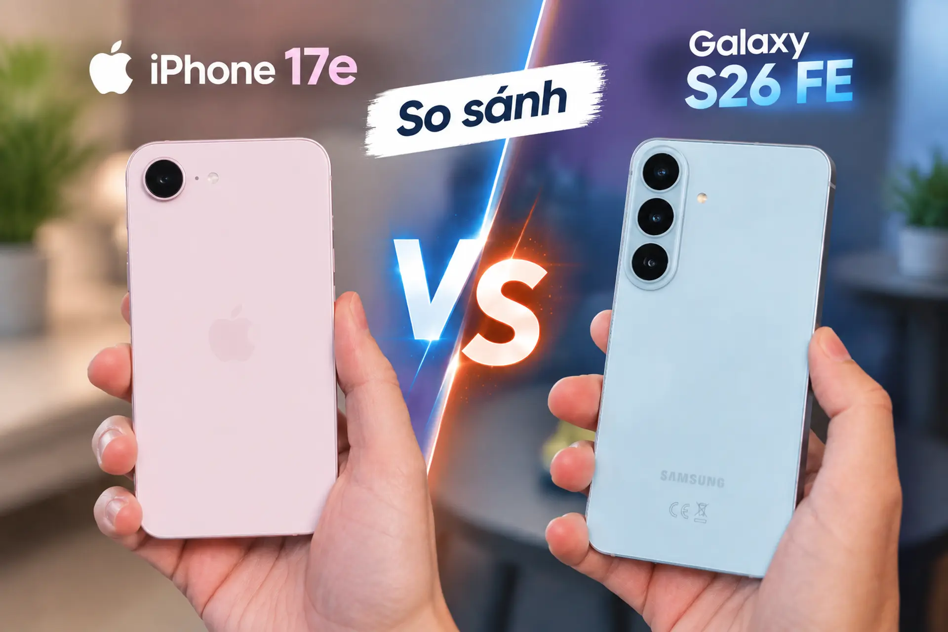 So sánh S26 FE và iPhone 17e: Khác biệt về thiết kế, màn hình, camera, hiệu năng