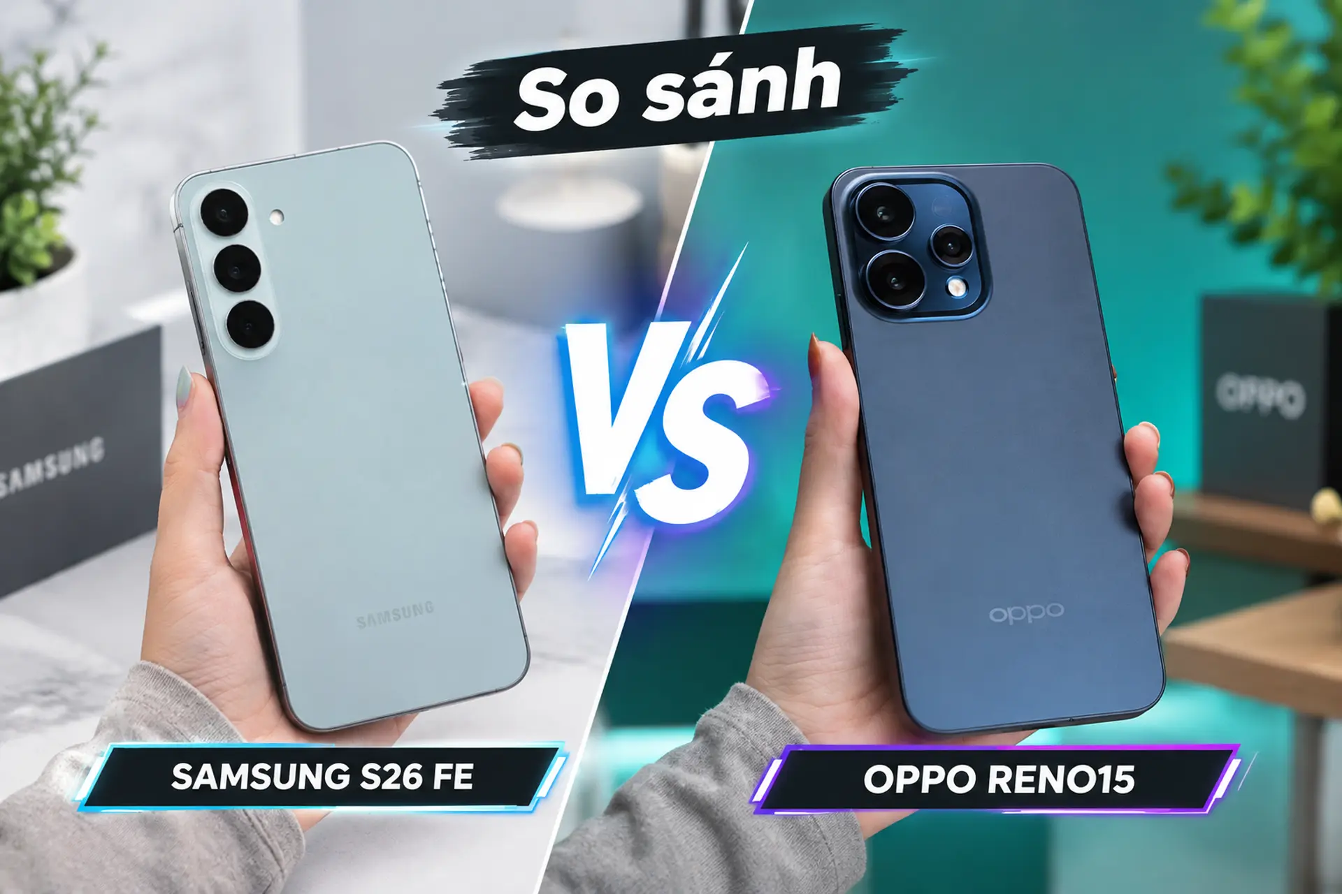 So sánh Samsung Galaxy S26 FE với OPPO Reno15: Hai lựa chọn đáng chú ý trong cùng tầm giá