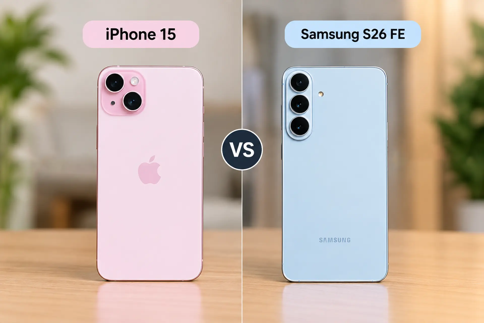 So sánh Samsung Galaxy S26 FE vs iPhone 15: Khác biệt rõ từ màn hình đến camera