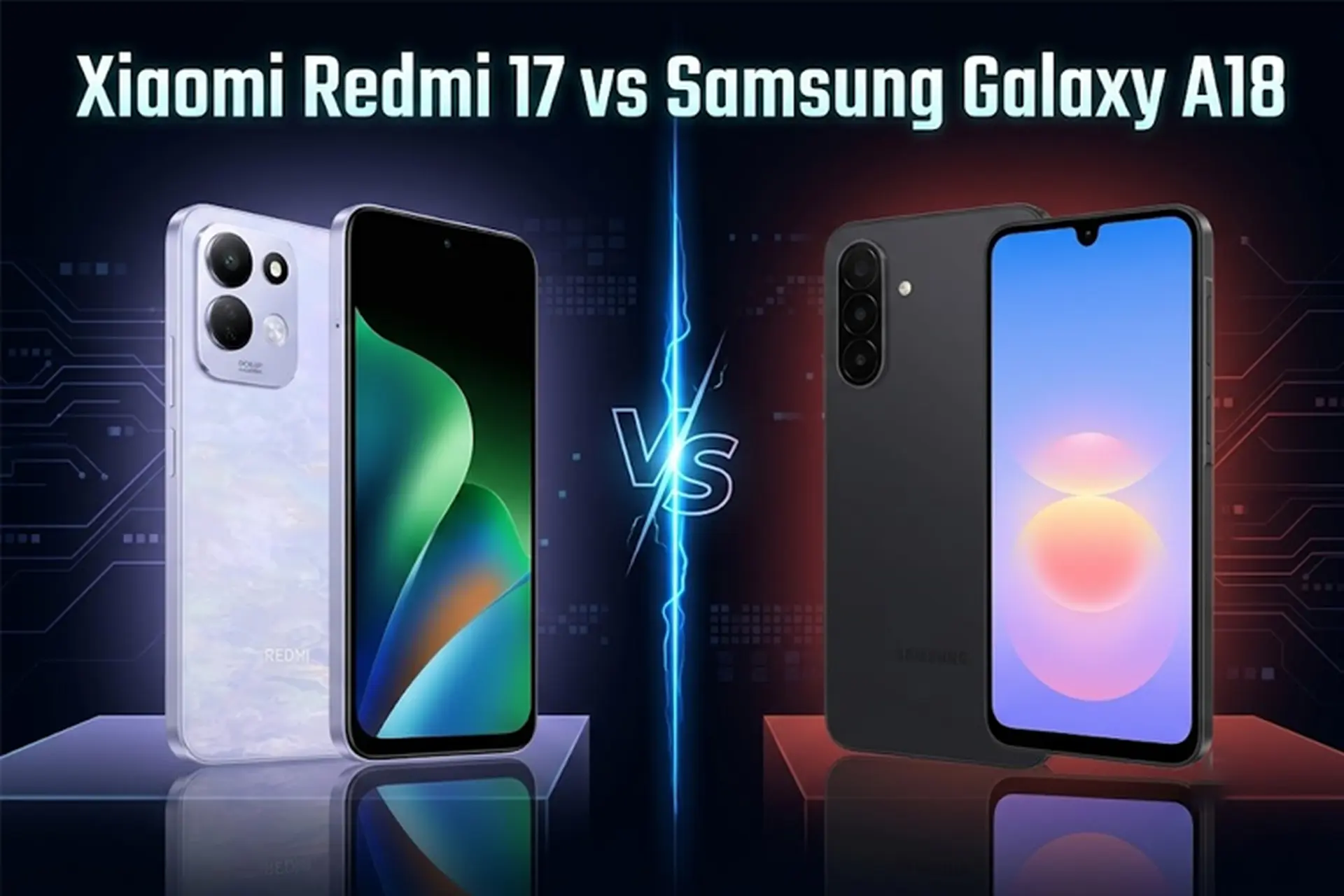 So sánh Xiaomi Redmi 17 vs Samsung Galaxy A18: Nên chọn pin khủng hay màn hình đẹp?
