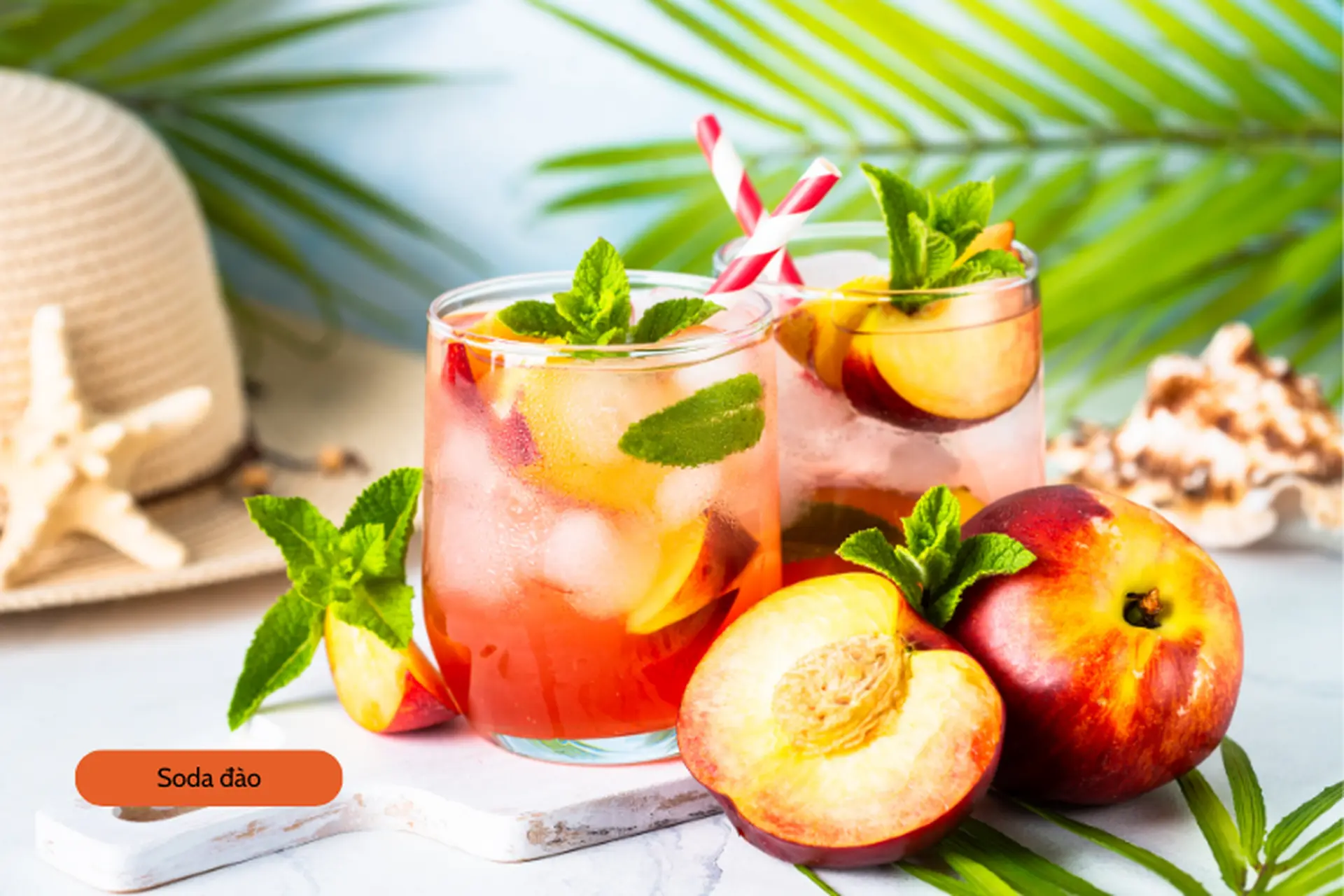 Soda đào mát lạnh: Khám phá ngay công thức làm siêu đơn giản giúp giải nhiệt cho mùa hè nắng nóng