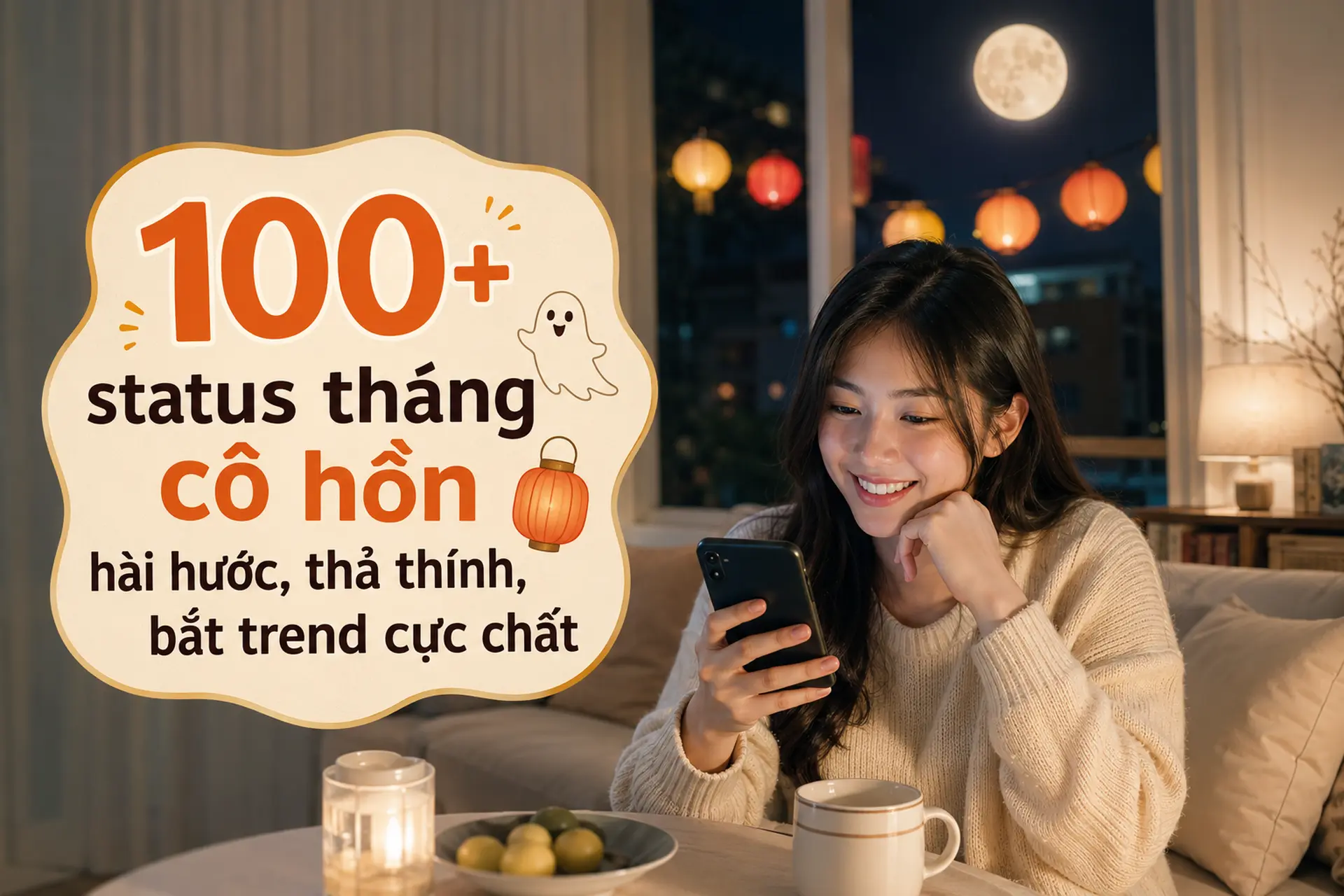 100+ status tháng cô hồn hài hước, thả thính, bắt trend cực chất