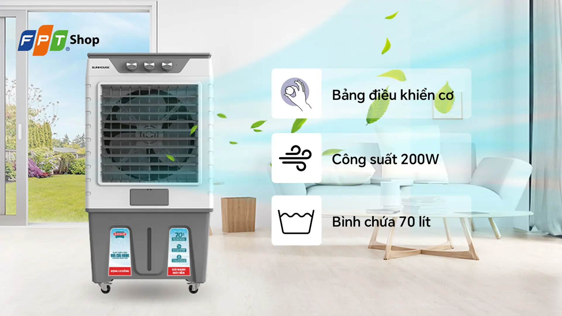 Quạt điều hòa Sunhouse SHD7777 200W