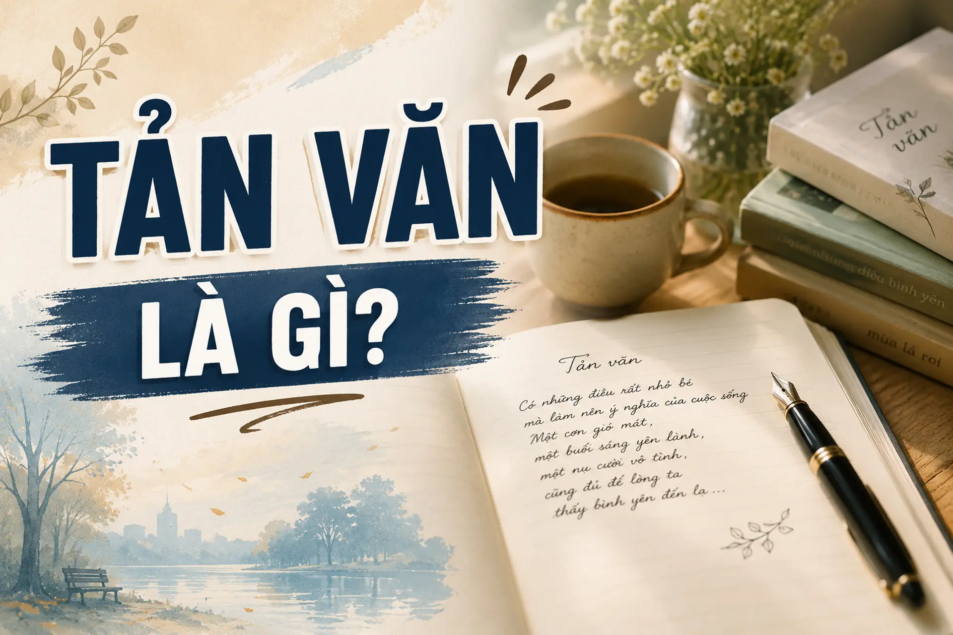 Tản văn là gì? Khái niệm, đặc điểm, yếu tố nghệ thuật và tác phẩm tiêu biểu