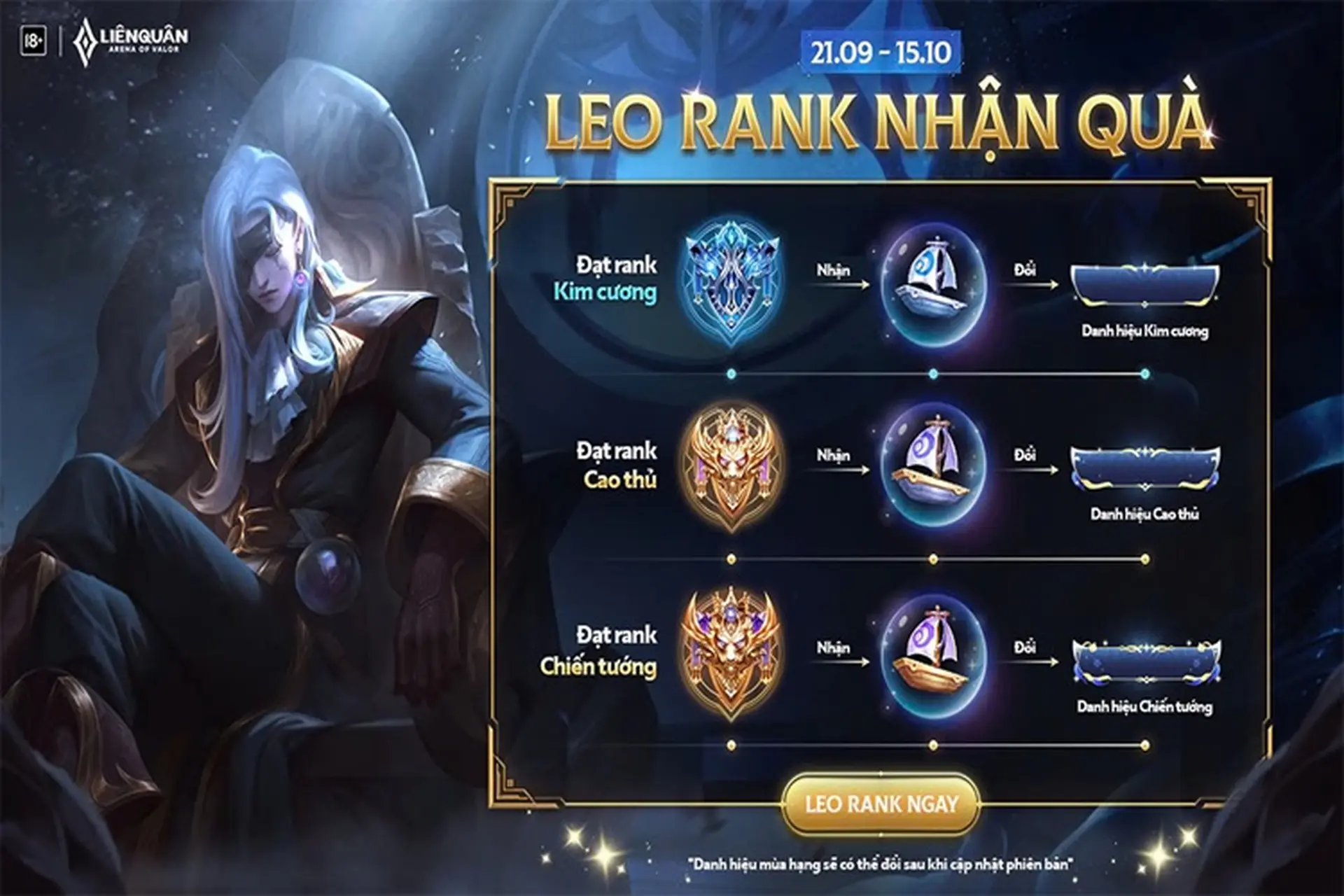 Hướng dẫn bạn cách thiết lập danh hiệu trong Liên Quân Mobile cực độc đáo để thể hiện khả năng