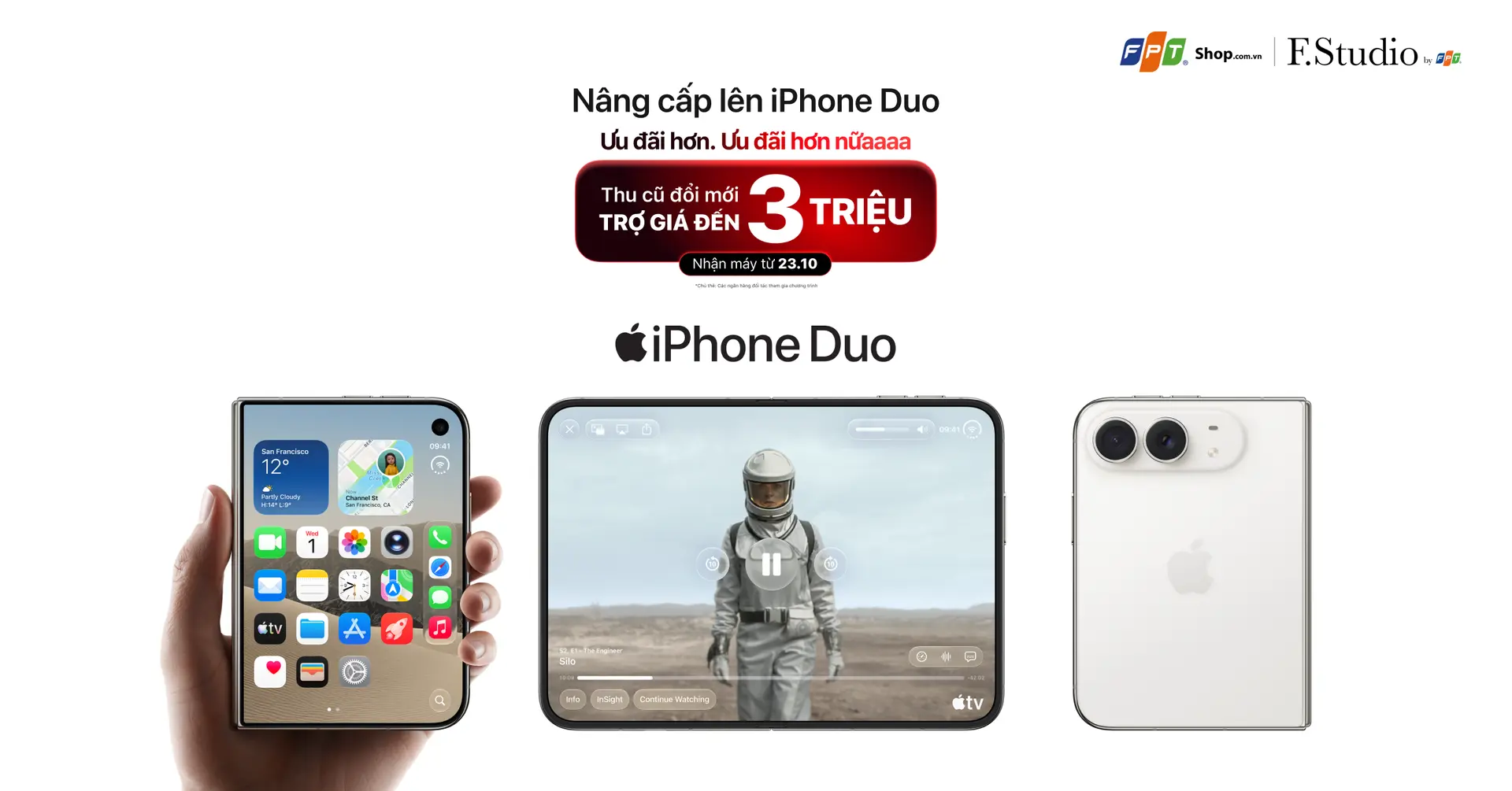 Thu cũ lên đời iPhone Duo, trợ giá đến 3 triệu đồng