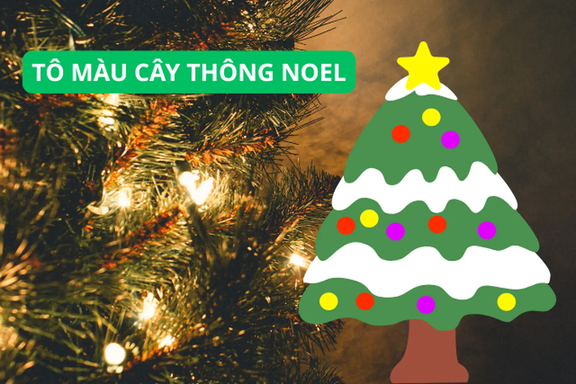 Tô màu cây thông Noel: Khám phá bộ tranh độc đáo giúp bé trổ tài hội hoạ mỗi ngày mùa lễ hội 