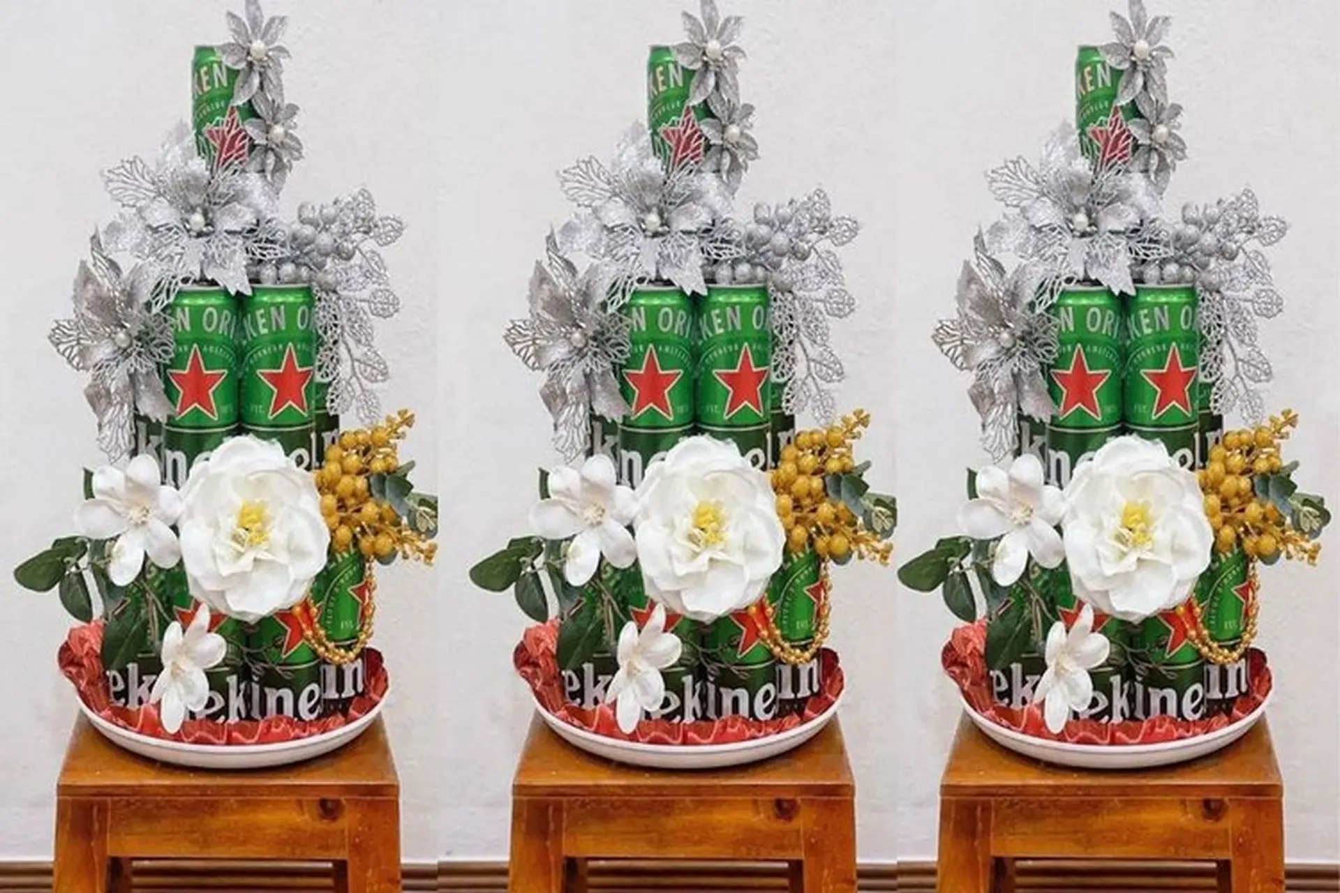 Hướng dẫn chi tiết cách trang trí tháp bia ngày Tết cực đơn giản kèm các mẫu tháp độc đáo, ấn tượng