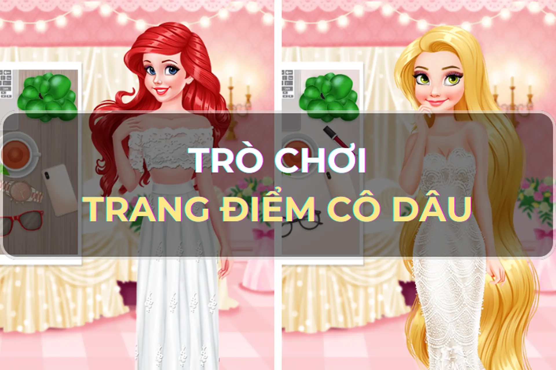 Bật mí trò chơi Trang Điểm Cô Dâu kinh điển trên Game Vui - Hồ biến thành chuyên gia trang điểm tài năng