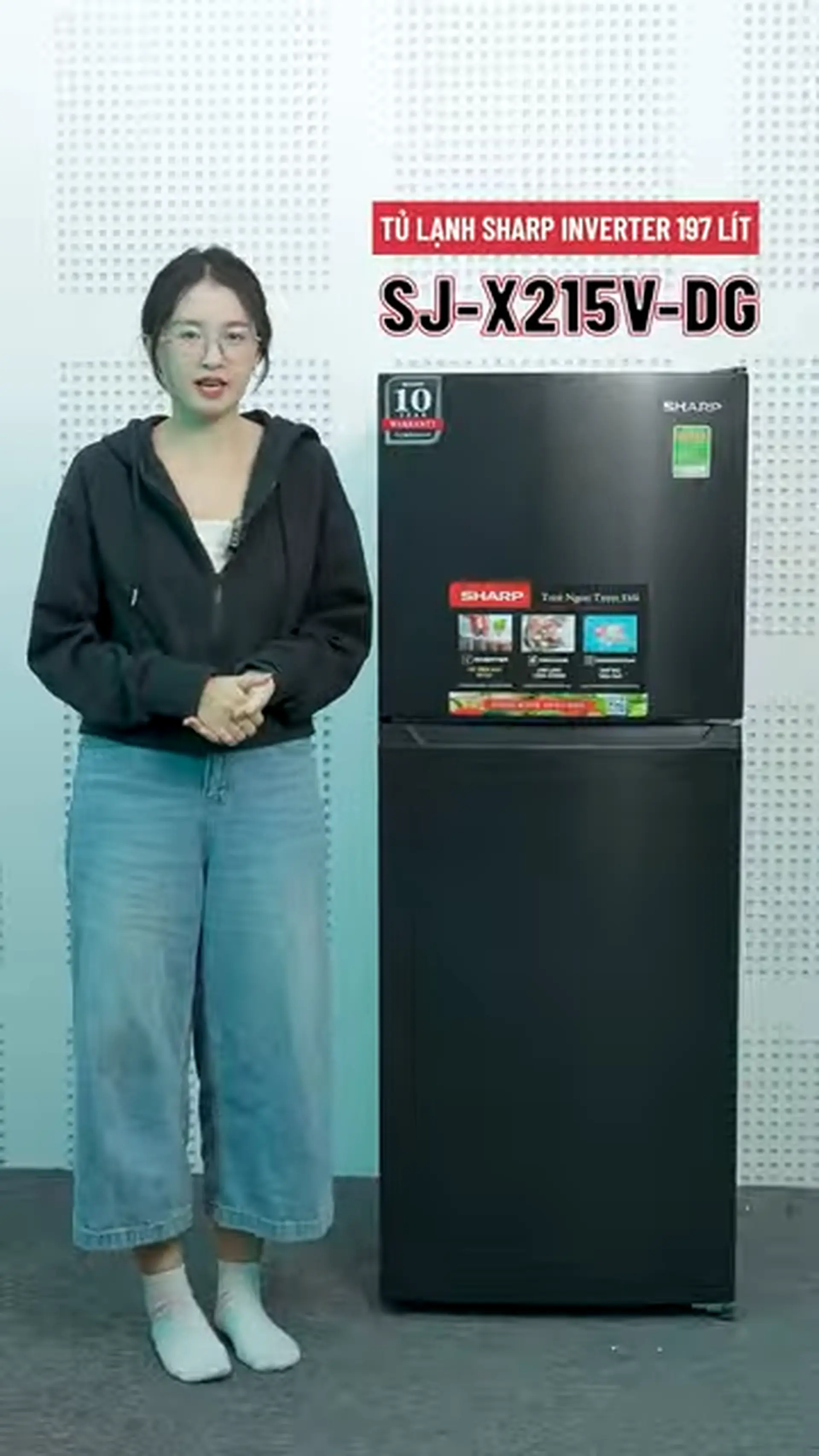 Tủ lạnh Sharp Inverter 197 lít SJ-X215V-DG - BỀN BỈ, TIẾT KIỆM ĐIỆN