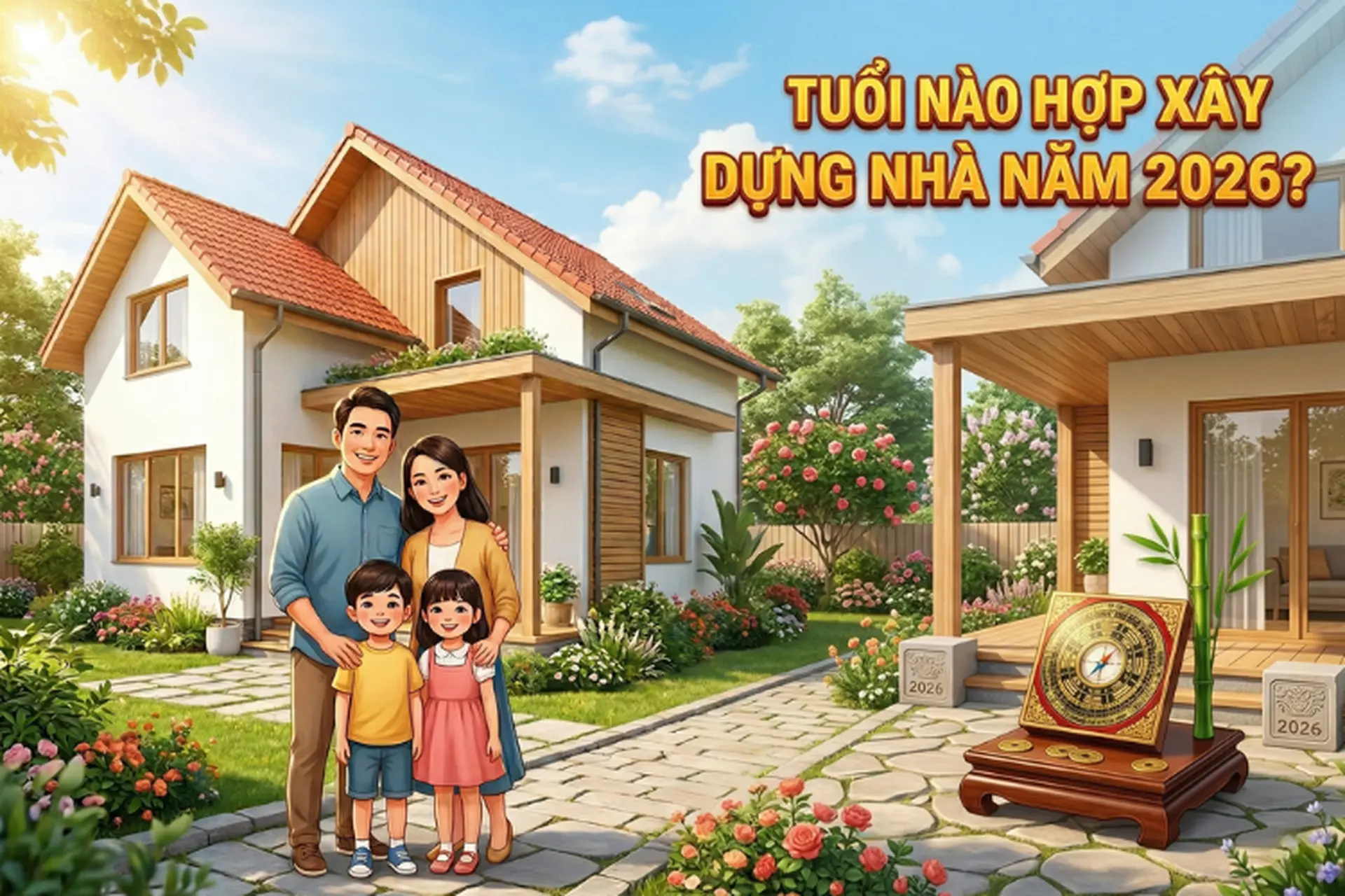 Tuổi nào hợp xây dựng nhà năm 2026? Giải mã phong thủy xây nhà chuẩn nhất