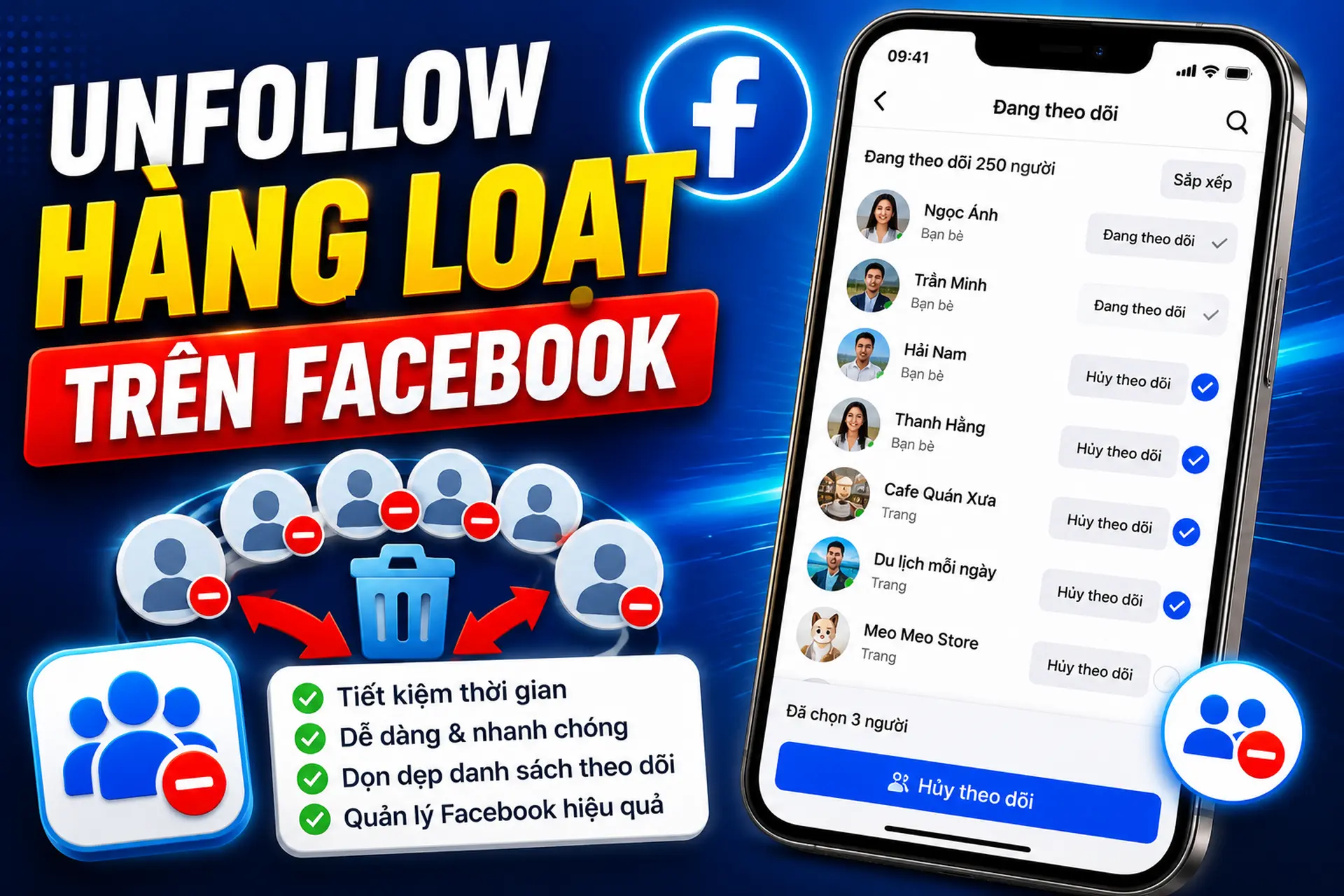 Unfollow hàng loạt trên Facebook: Cách làm sạch bảng tin nhanh chóng