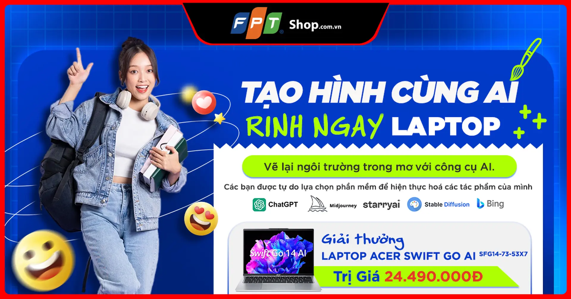 [CONTEST] TẠO HÌNH CÙNG AI - RINH NGAY LAPTOP