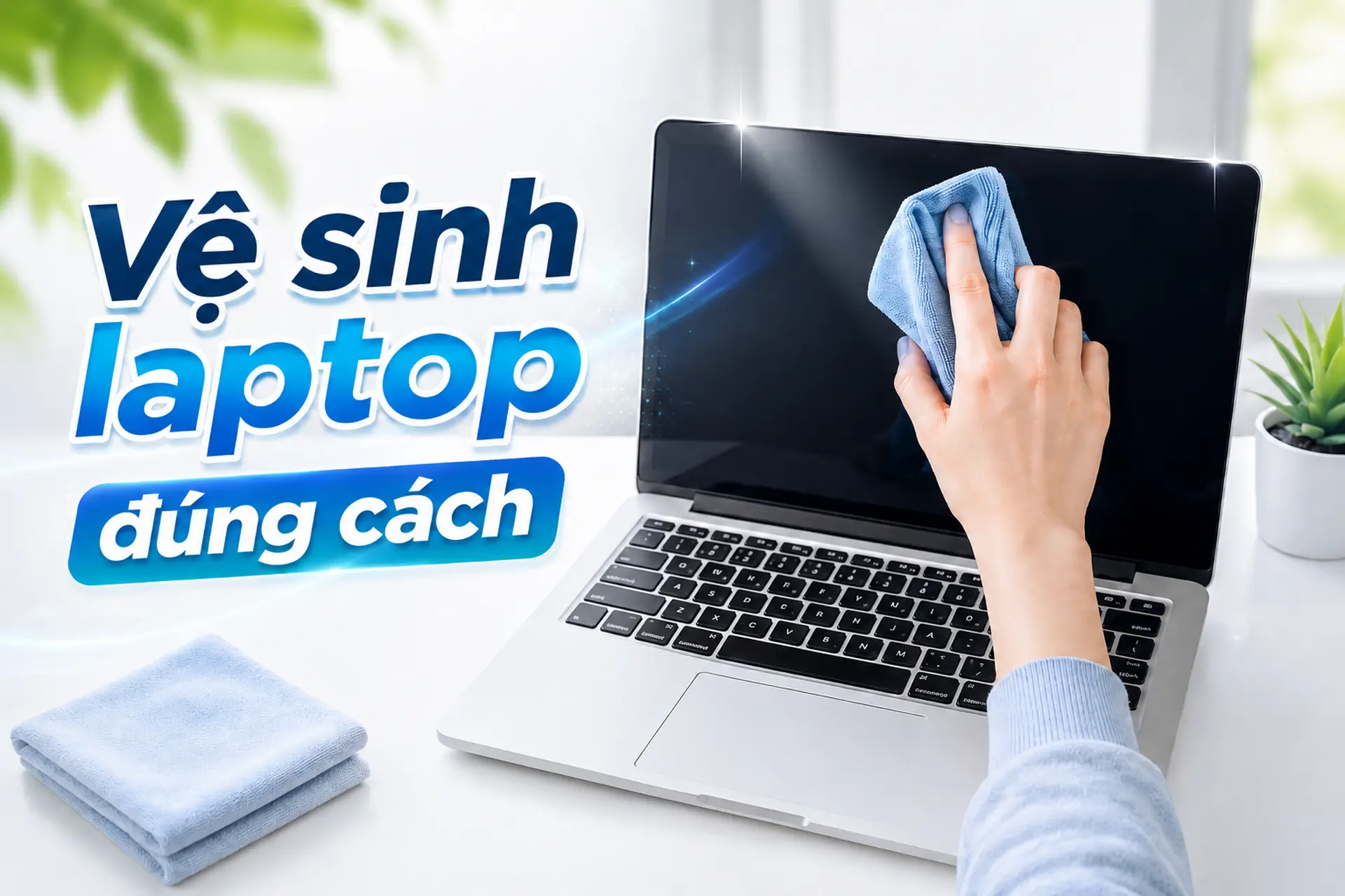 Vệ sinh laptop đúng cách tại nhà giúp máy sạch bụi và duy trì hiệu suất ổn định