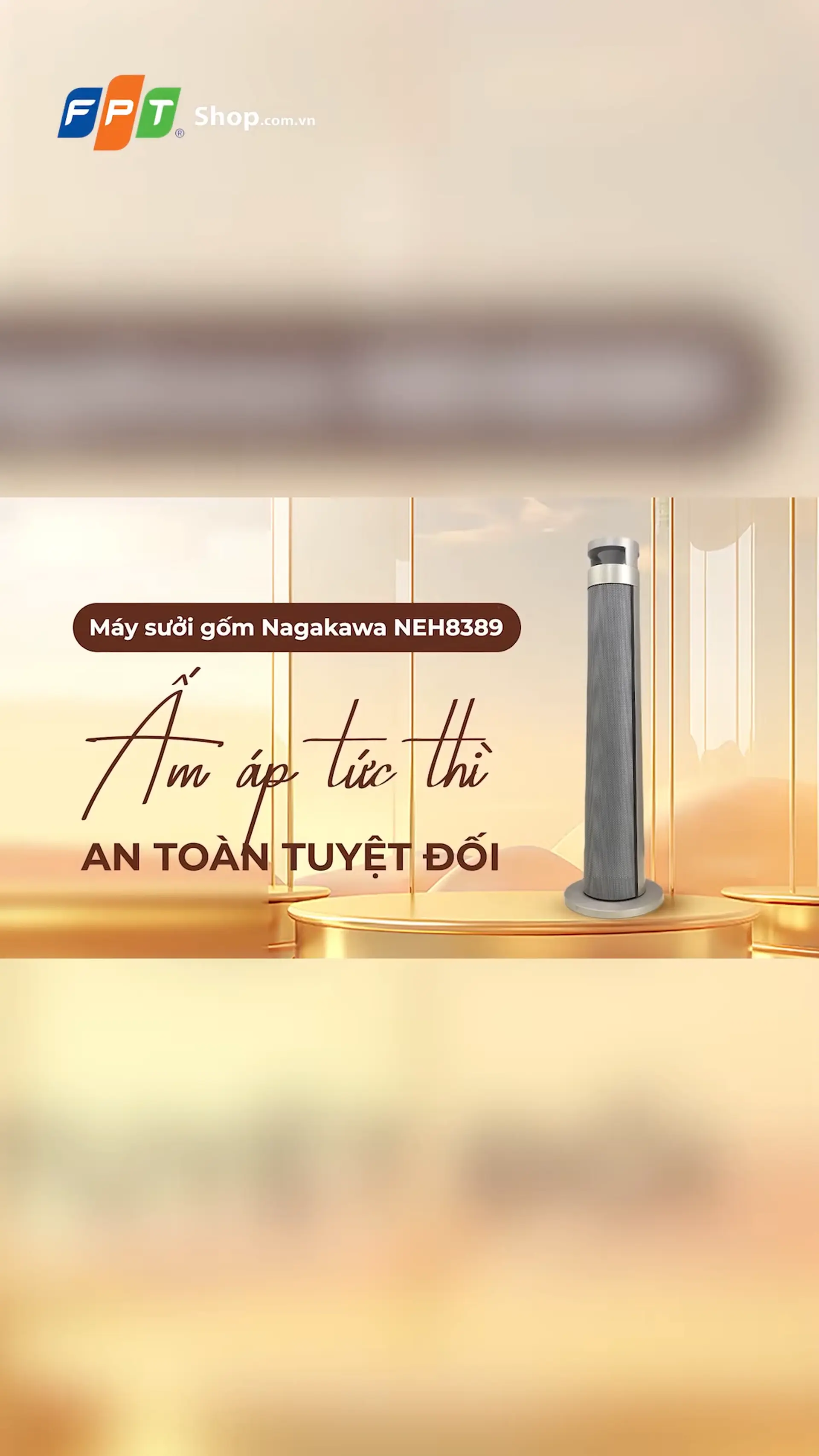 Quạt sưởi gốm Nagakawa NEH8389 2000W