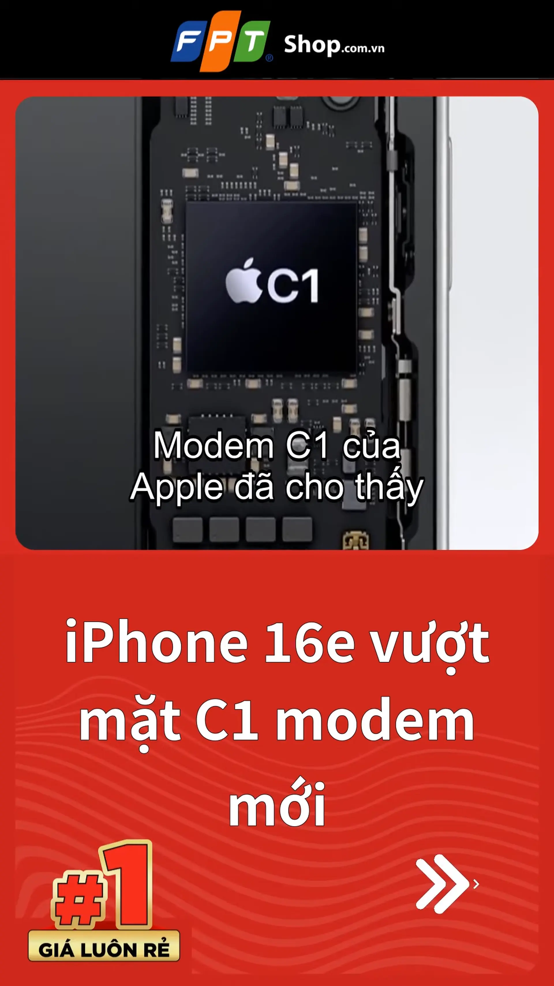 iPhone 16e vượt mặt C1 modem mới