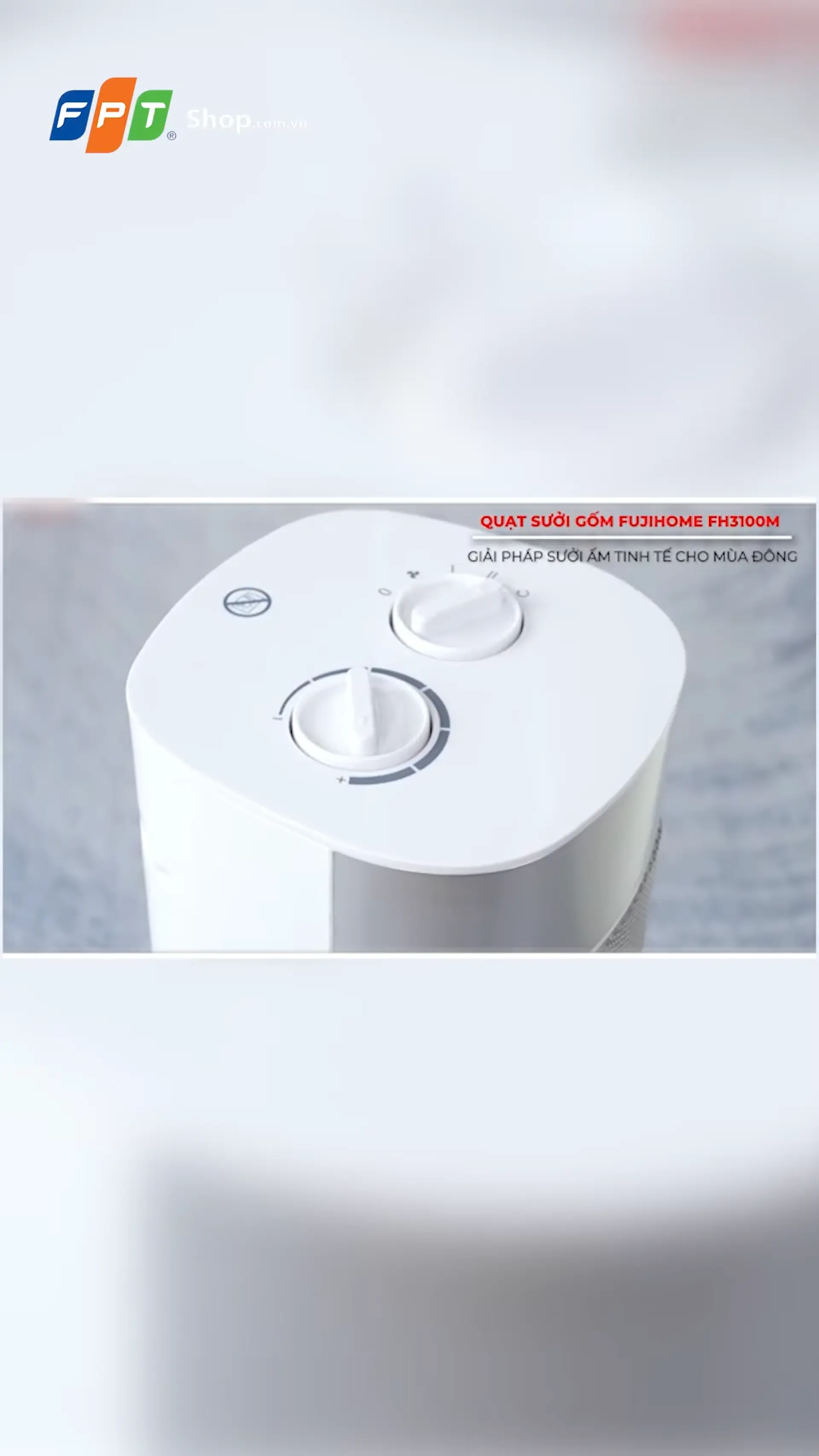 Quạt sưởi gốm Ceramic Fujihome FH3100M 2000W