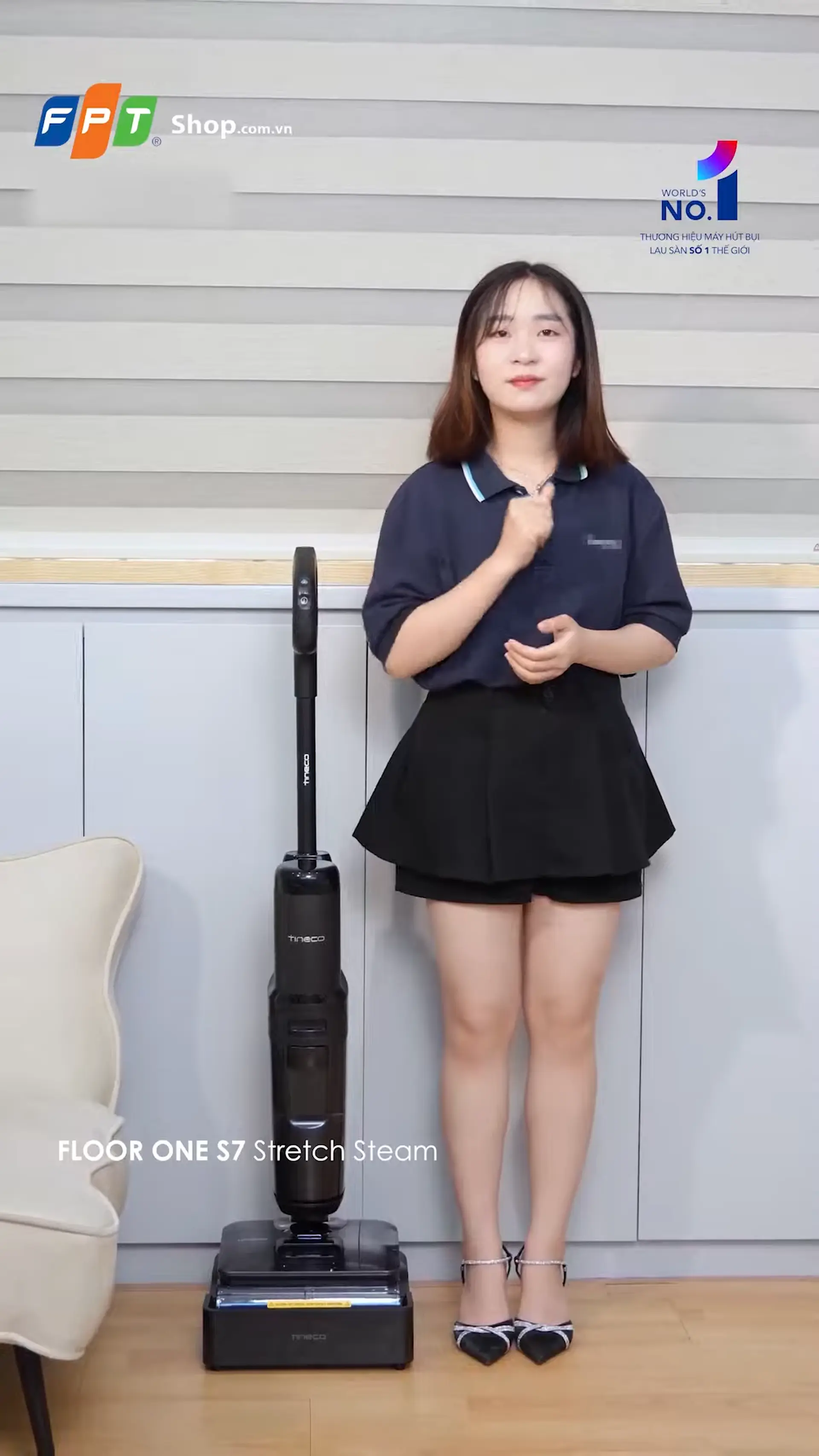 Máy hút bụi lau nhà không dây Tineco Floor One S7 Stretch Steam