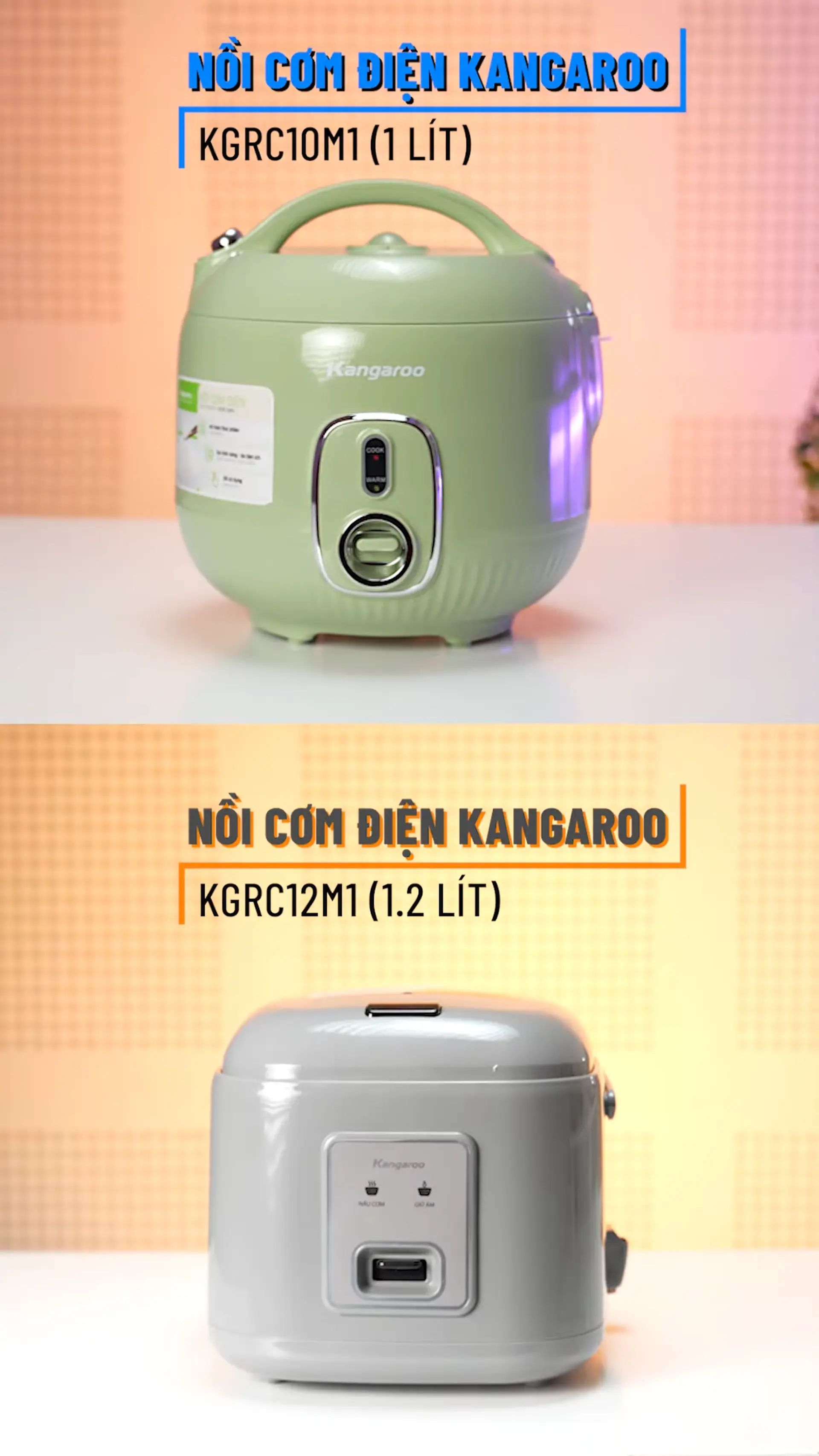 TOP 2 NỒI CƠM ĐIỆN KANGAROO 1 LÍT VÀ 1.2 LÍT - NHỎ NHƯNG CÓ VÕ #fptshop