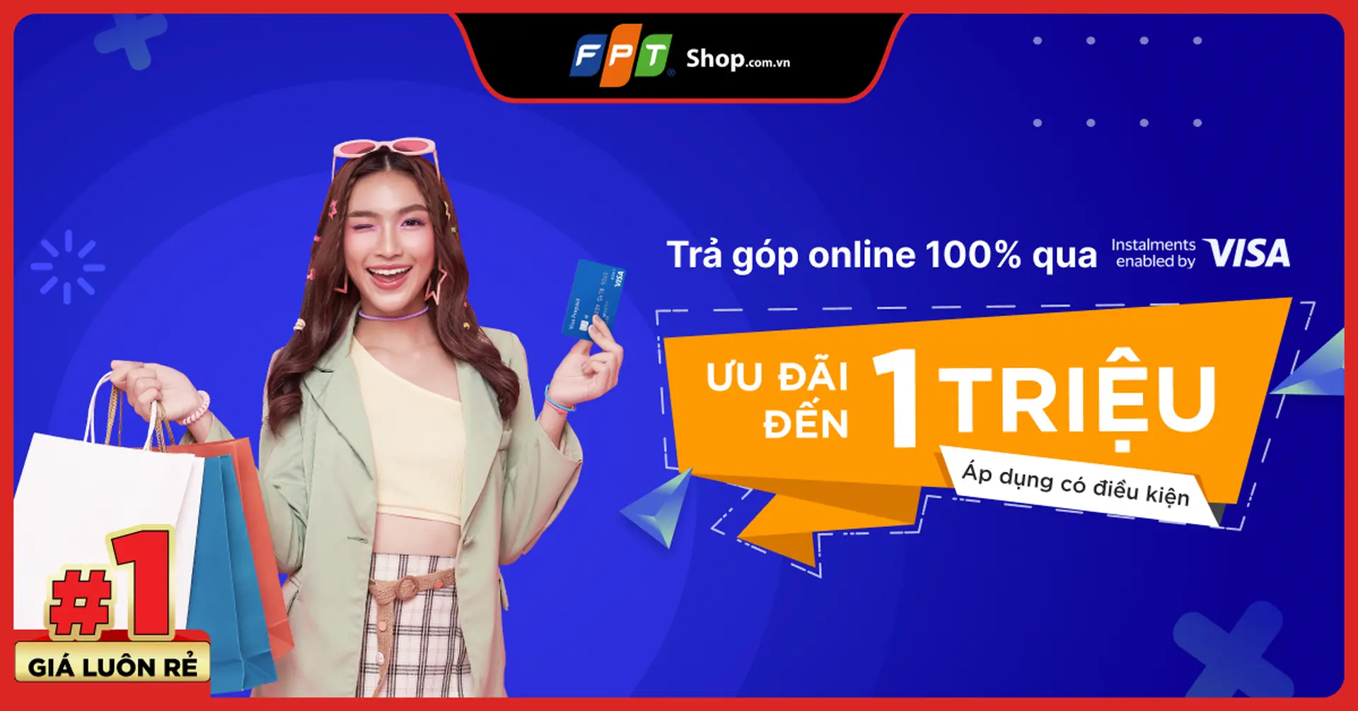 Giảm đến 1.000.000đ khi thanh toán áp dụng giải pháp trả góp của Visa (VIS)