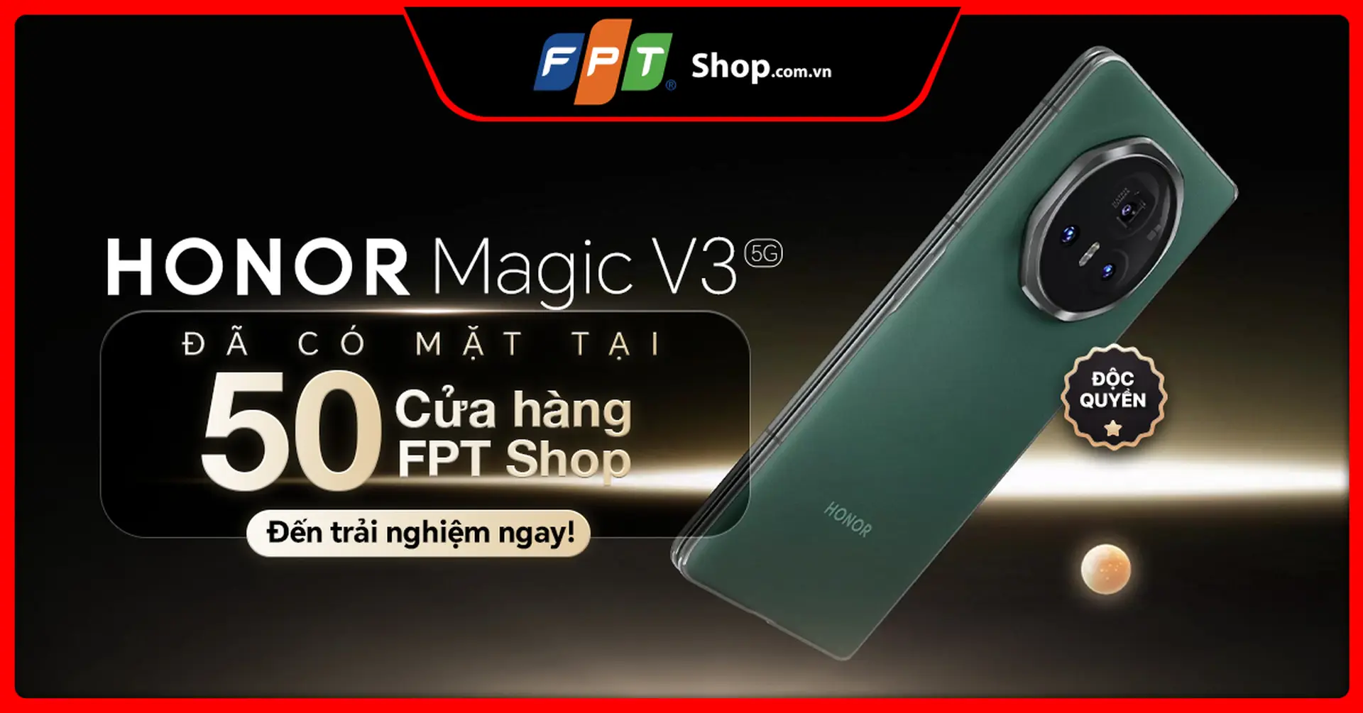 HONOR Magic V3 đã có mặt tại FPT Shop, đến trải nghiệm siêu phẩm gập mỏng nhất thế giới ngay!