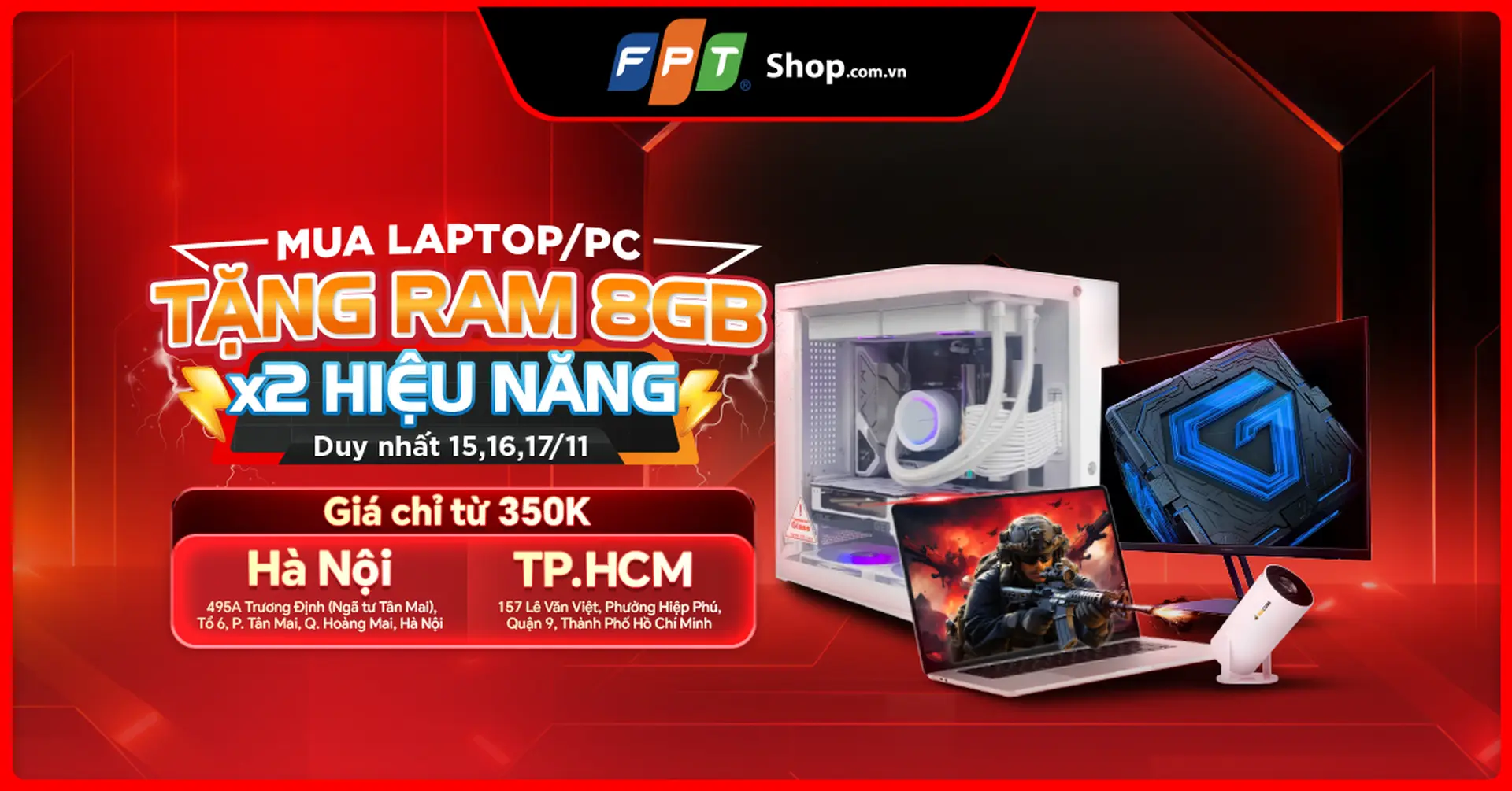 Nâng cấp Laptop/PC - X2 hiệu năng với giá chỉ từ 350.000đ cùng FTP Shop 