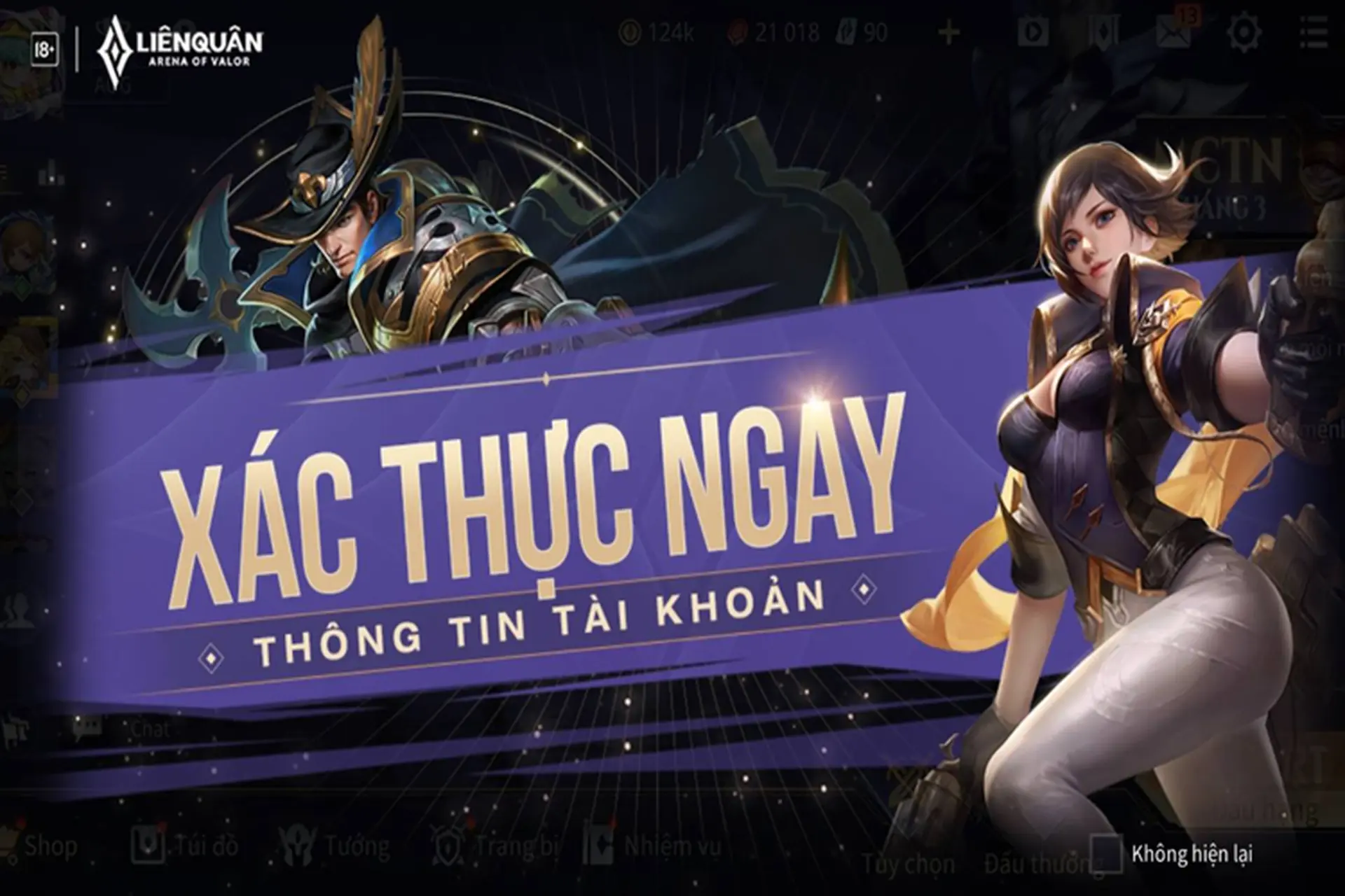 Cách xác thực tài khoản Liên Quân Mobile để tăng cường bảo mật, tránh nguy cơ bị mất cắp