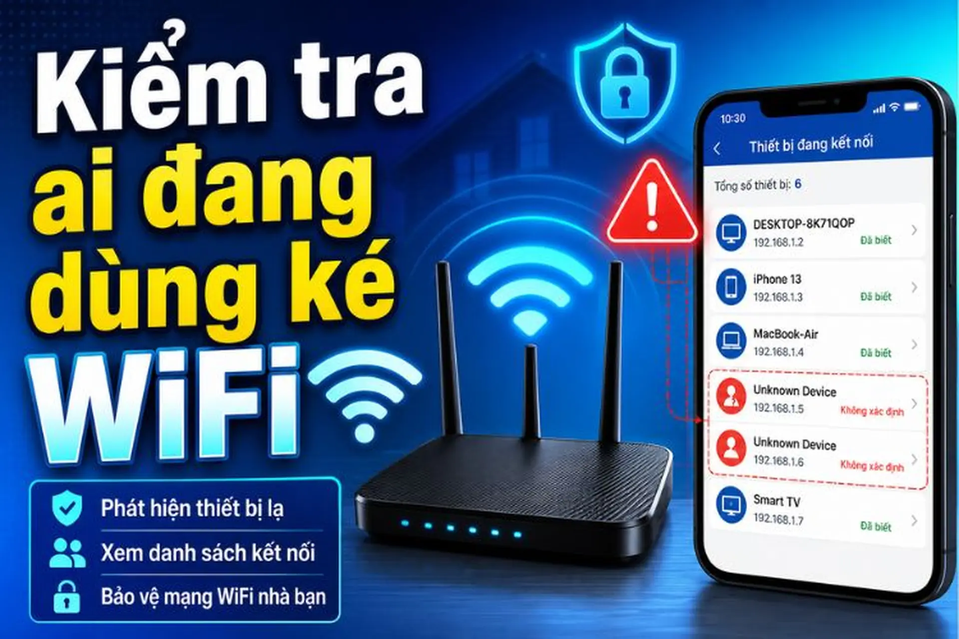 Hướng dẫn kiểm tra ai đang dùng ké Wi-Fi nhà bạn và các cách ngăn chặn triệt để