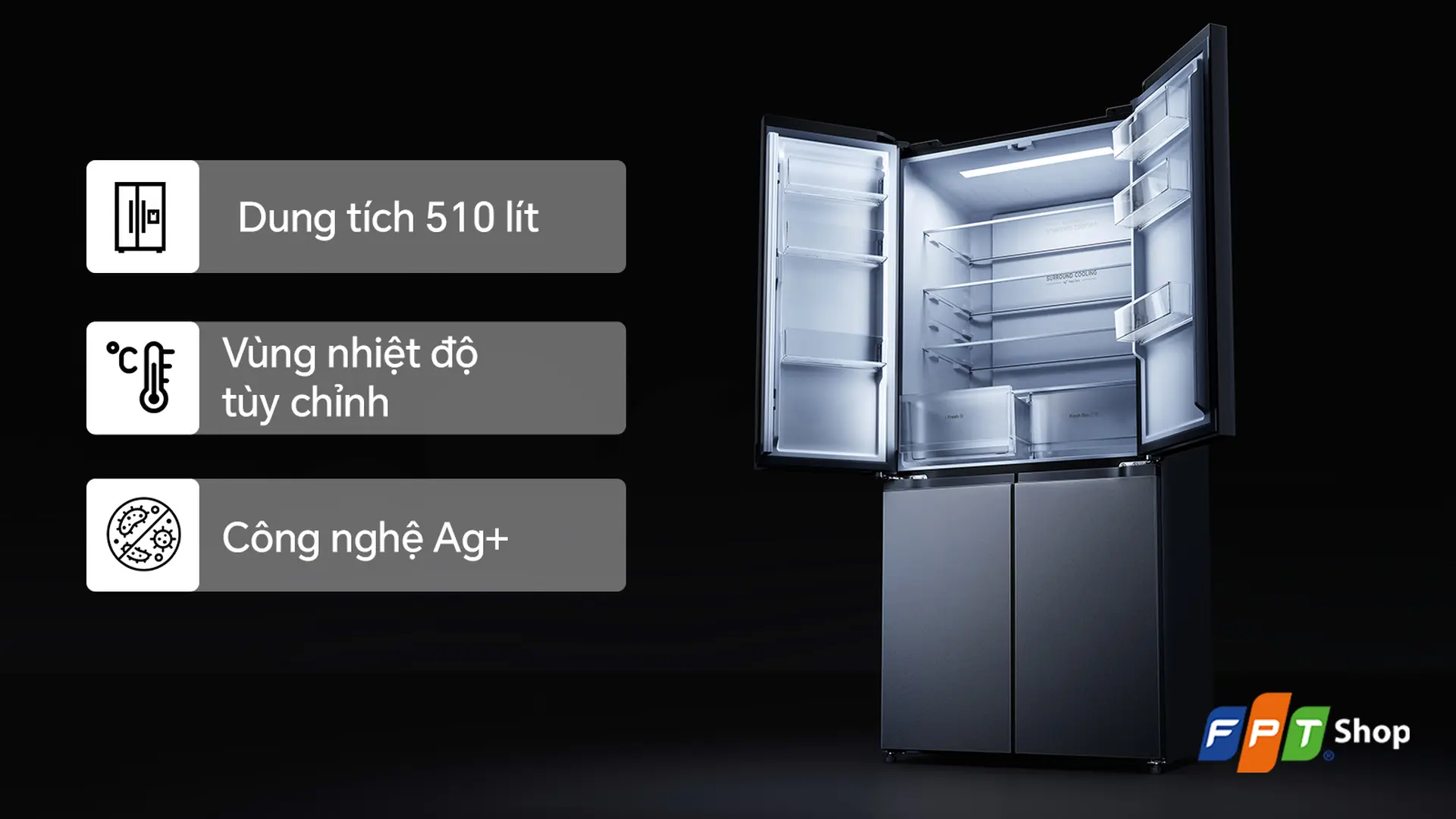 Xiaomi Mijia Multi Door Inverter 510 lít MRC51HMPAVN