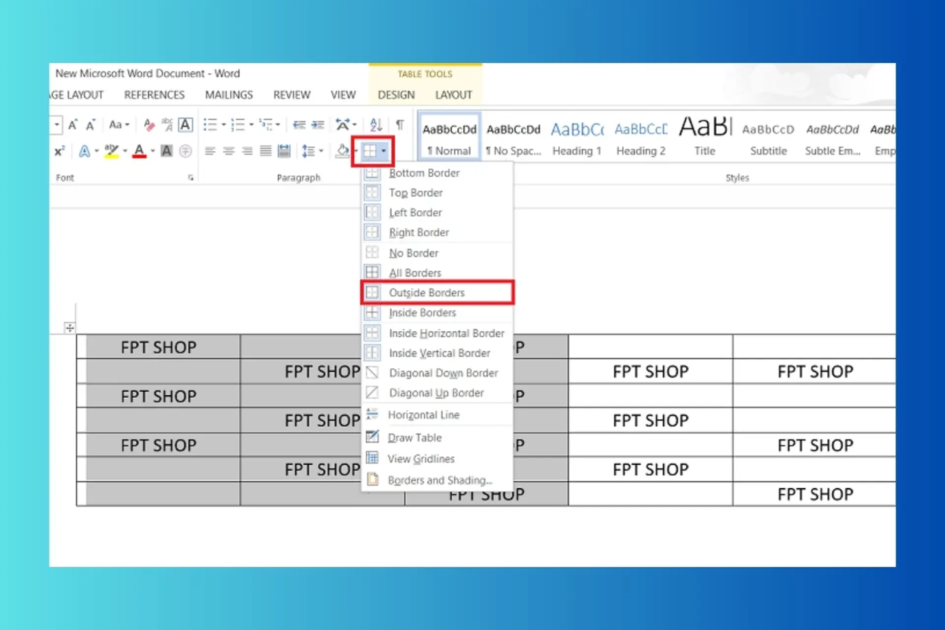 Hướng dẫn cách xóa đường viền bảng trong Word giữ lại nội dung trong bảng