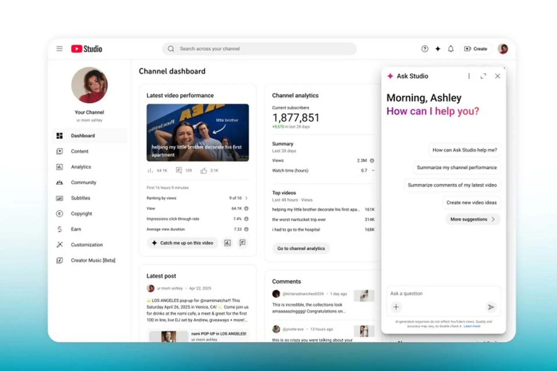 YouTube ra mắt loạt công cụ AI mới giúp creator “hiểu” người xem hơn