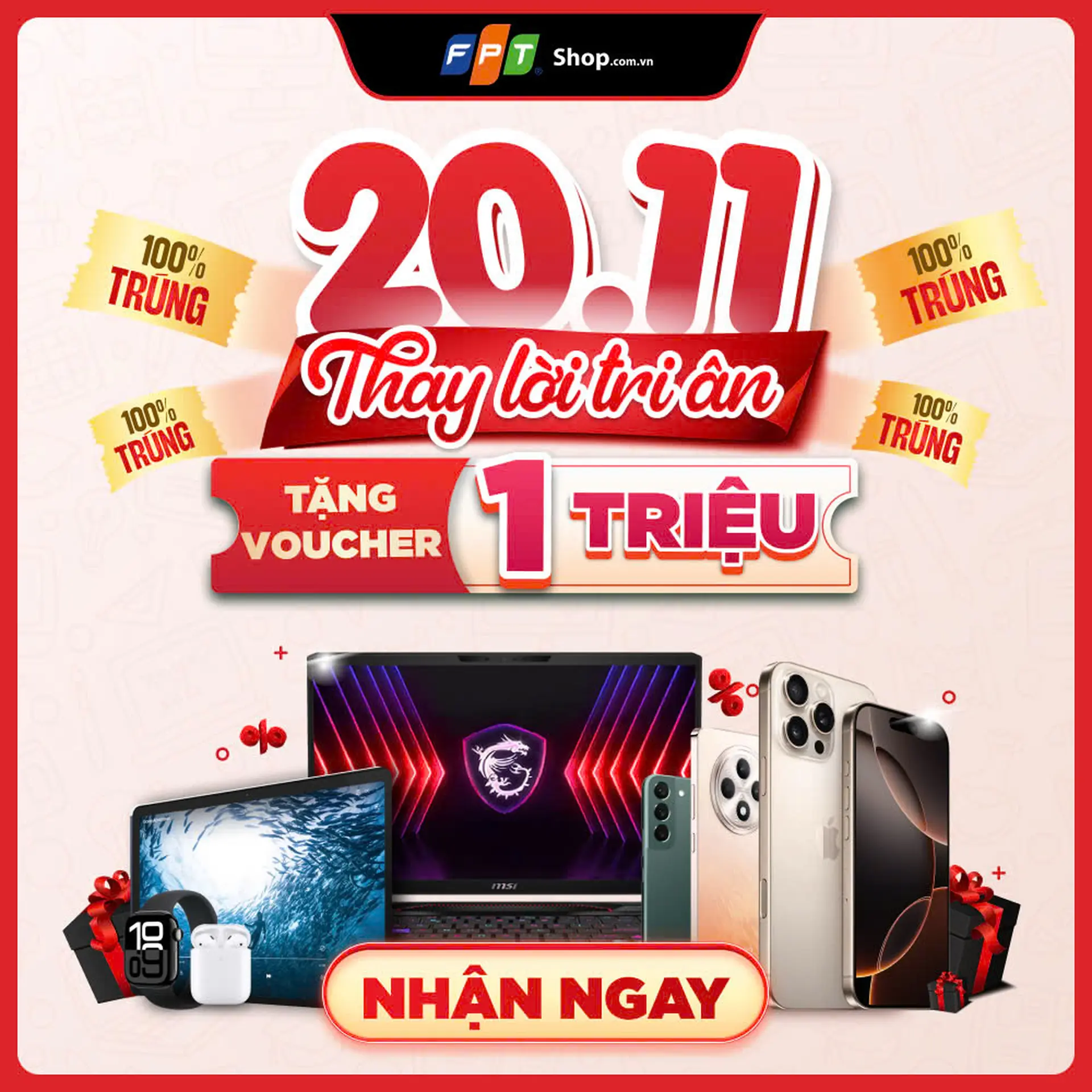 [Minigame] 20/11 tặng voucher tri ân ngày Nhà giáo Việt Nam đến 1 triệu