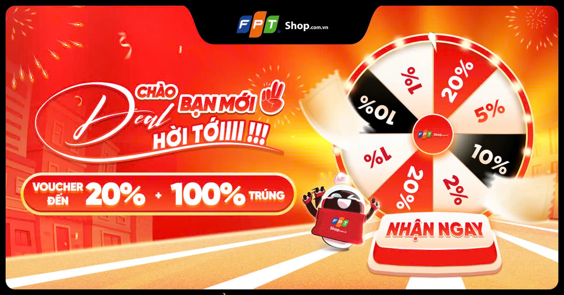 [Minigame] “CHÀO BẠN MỚI - DEAL HỜI TỚI 20%” VÒNG QUAY MAY MẮN