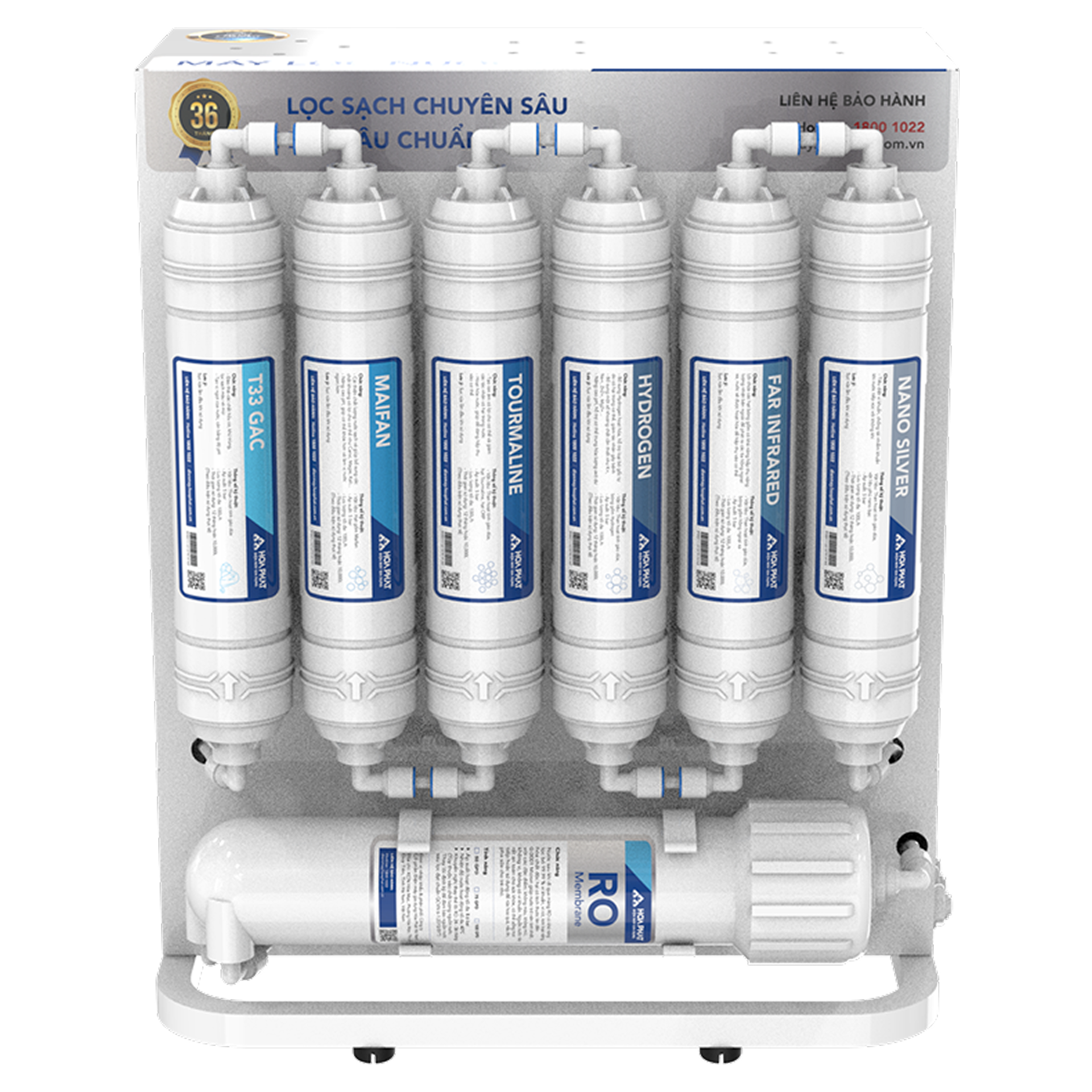 Máy lọc nước RO Hydrogen Hoà Phát 10 lõi HWU1A 1022