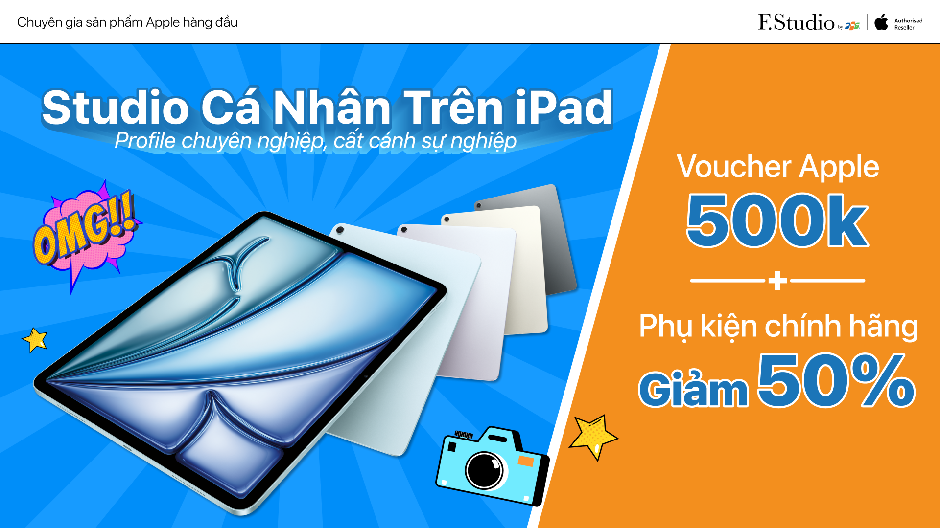 Workshop miễn phí: Studio cá nhân trên iPad A16 chip. Profile chuyên nghiệp, cất cánh sự nghiệp.