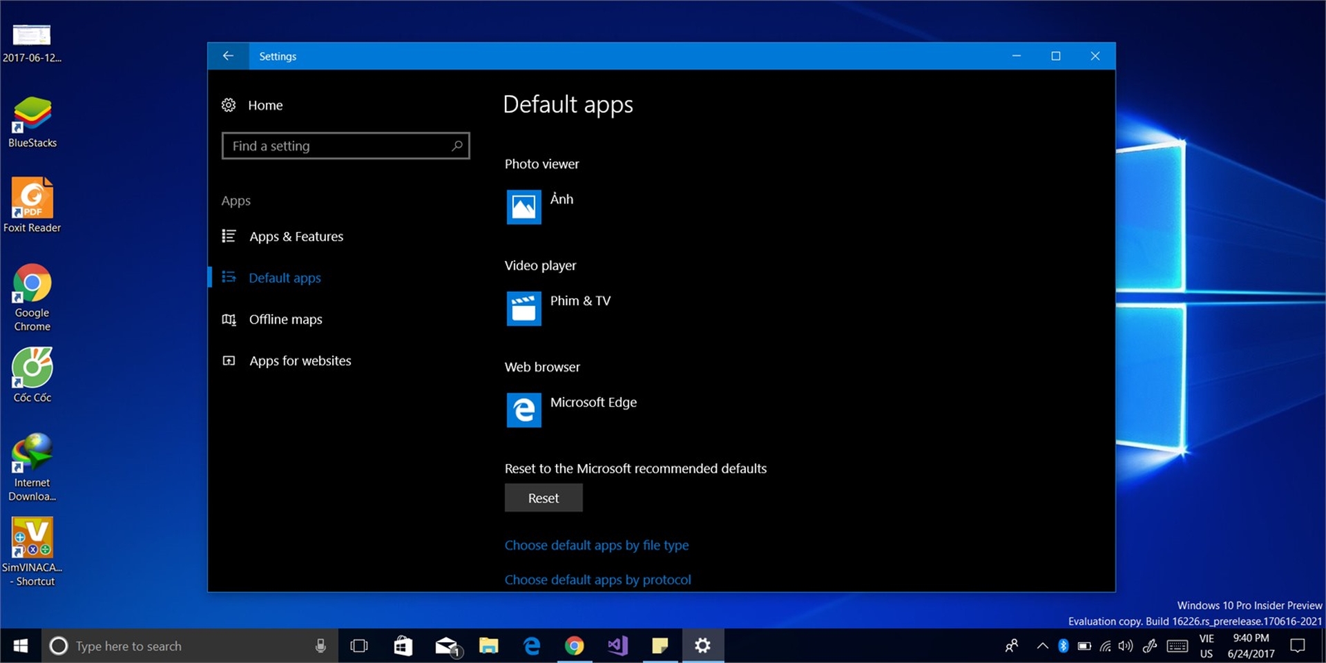 Hướng dẫn thay đổi ứng dụng mặc định trên Windows 10