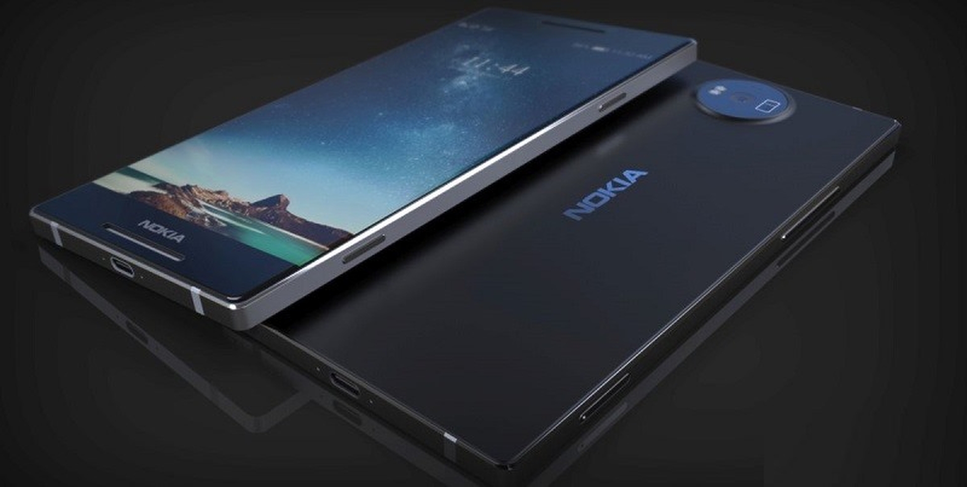 Nokia 8 bất ngờ xuất hiện với màn hình cong tràn cạnh, có cả máy quét mống mắt